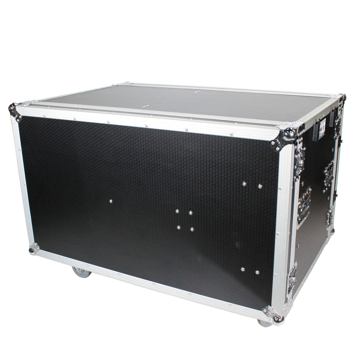 ProX 12U Shockproof Workstation Case W-Dual Side Table and Drawers | 24 In Rail to Rail.