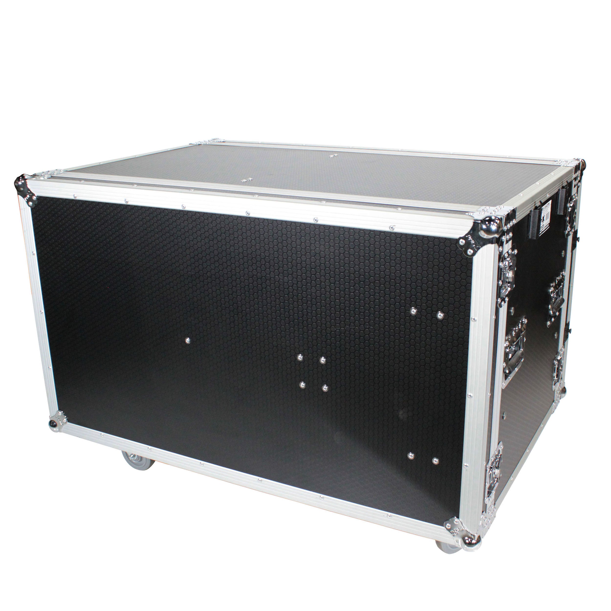 ProX 12U Shockproof Workstation Case W-Dual Side Table and Drawers | 24 In Rail to Rail