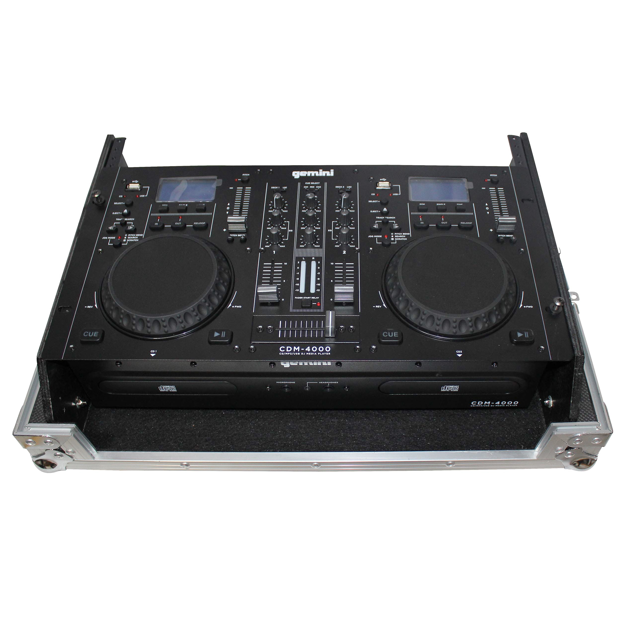 ProX Rack Mount 19" Mixer Case 7U Top Slant Removable Front Panel fits Gemini CDM-4000