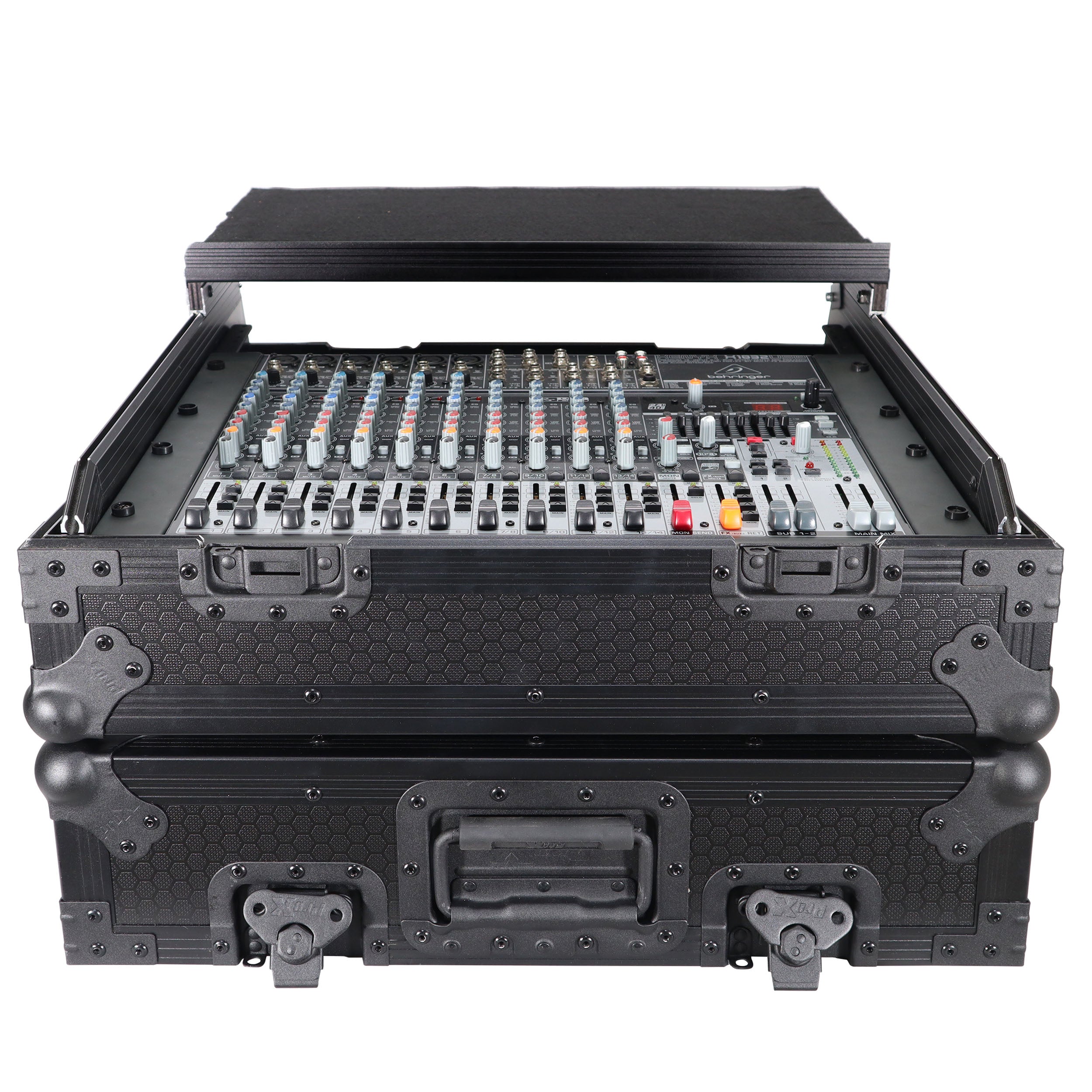 ProX 10U Top Mount 19" Slanted Black on Black Mixer Case