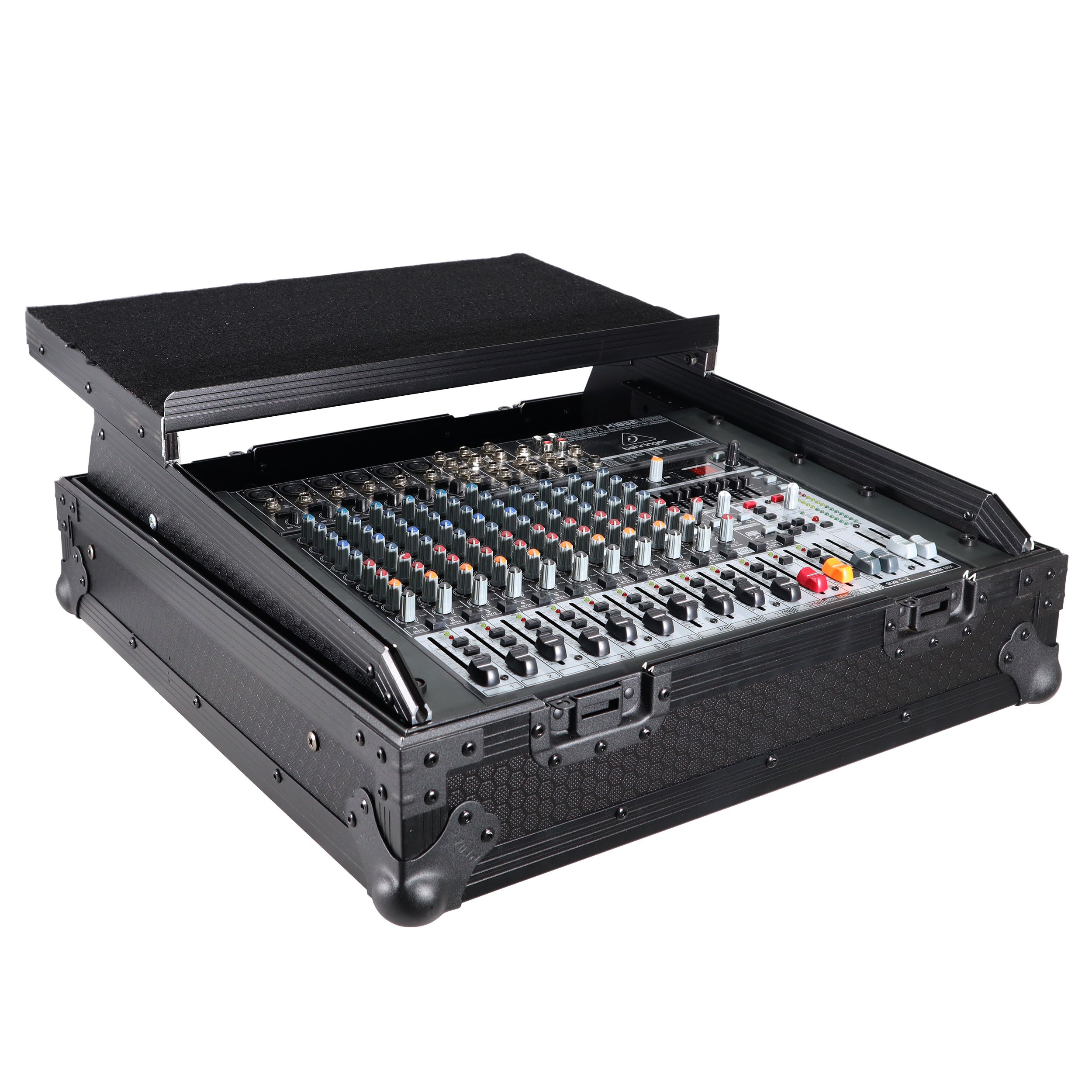 ProX 10U Top Mount 19" Slanted Black on Black Mixer Case