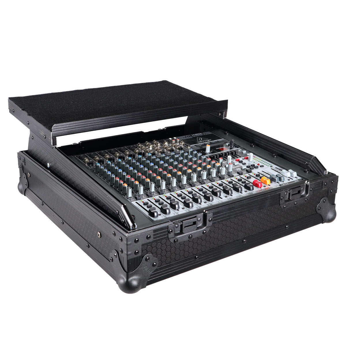 ProX 10U Top Mount 19" Slanted Black on Black Mixer Case.