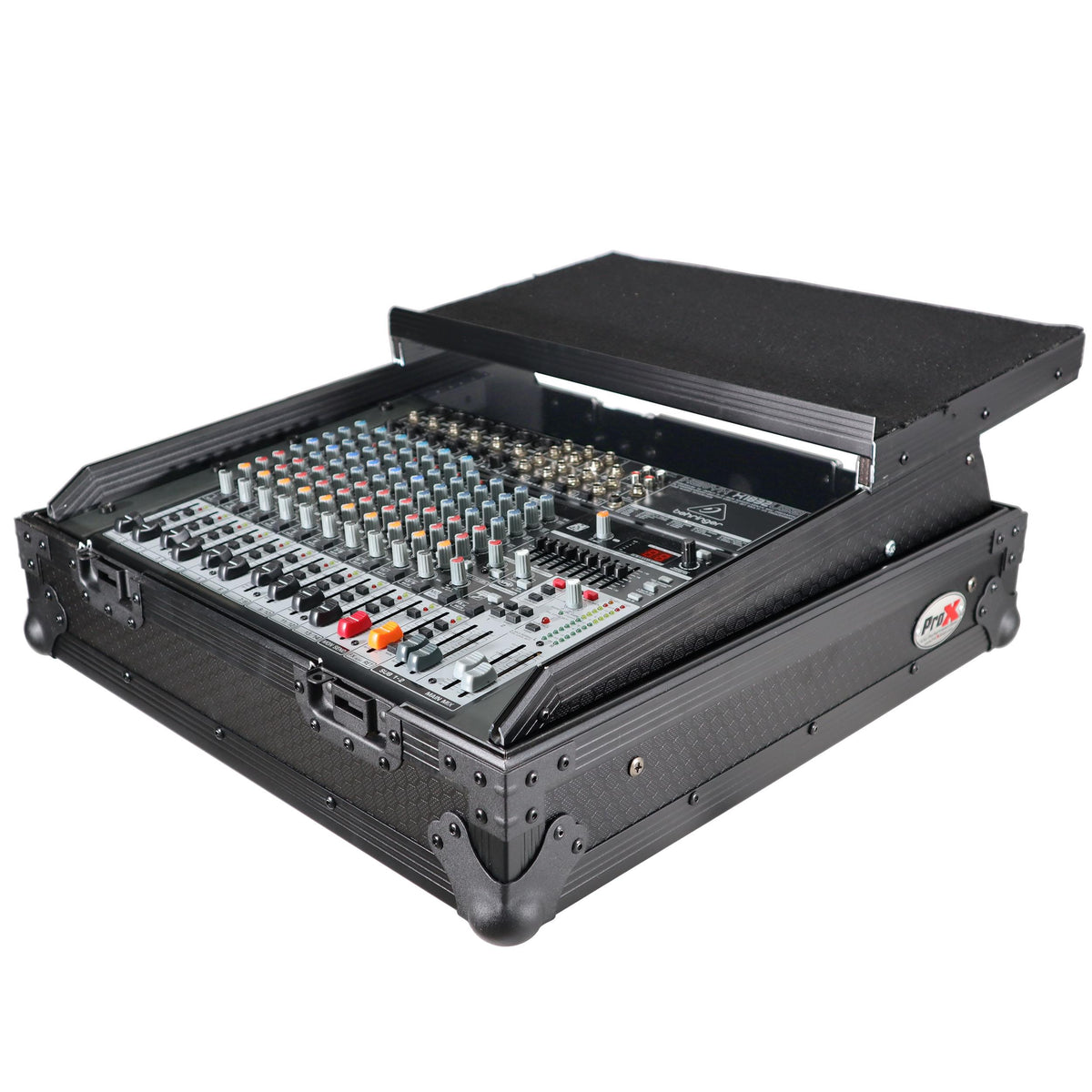 ProX 10U Top Mount 19" Slanted Black on Black Mixer Case.