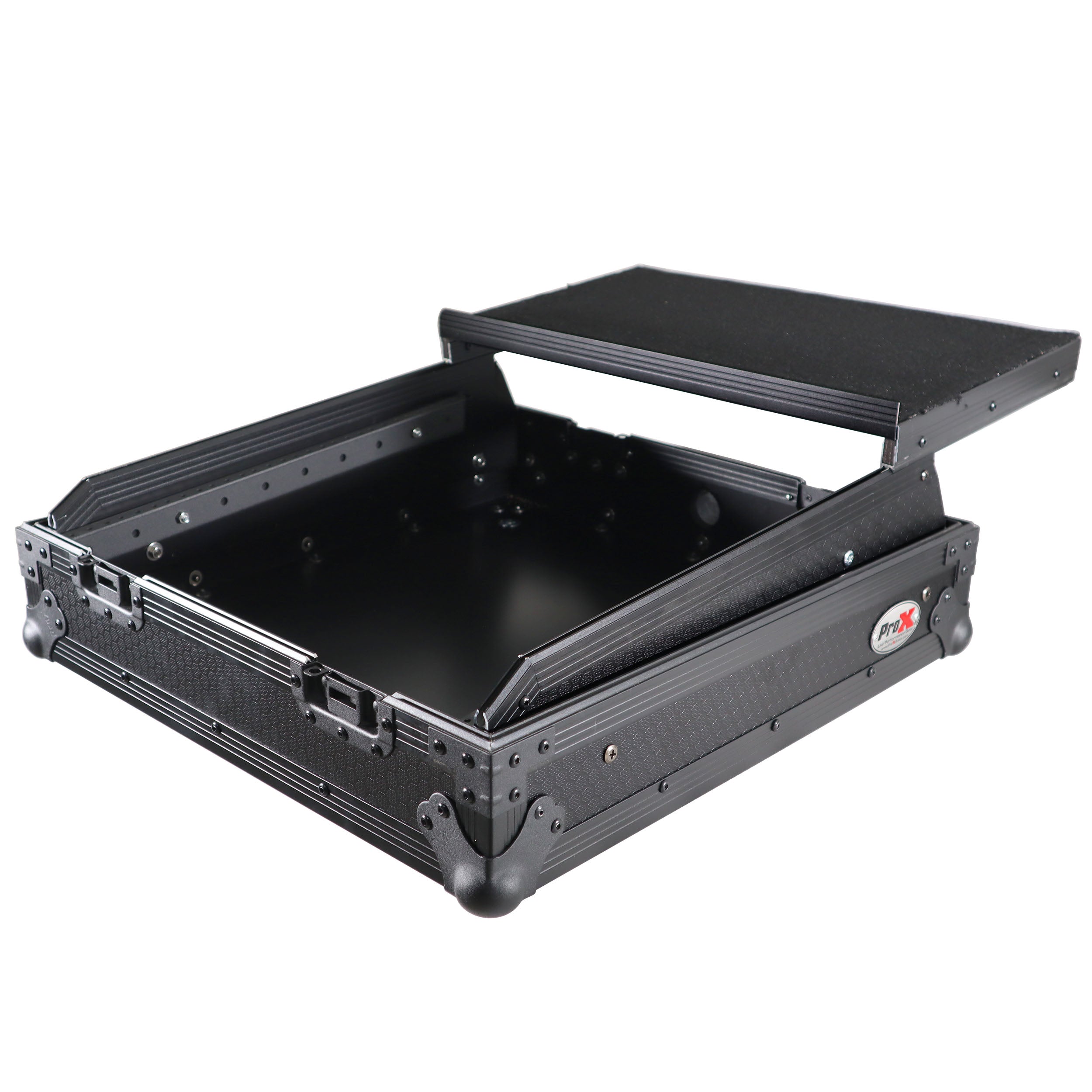 ProX 10U Top Mount 19" Slanted Black on Black Mixer Case