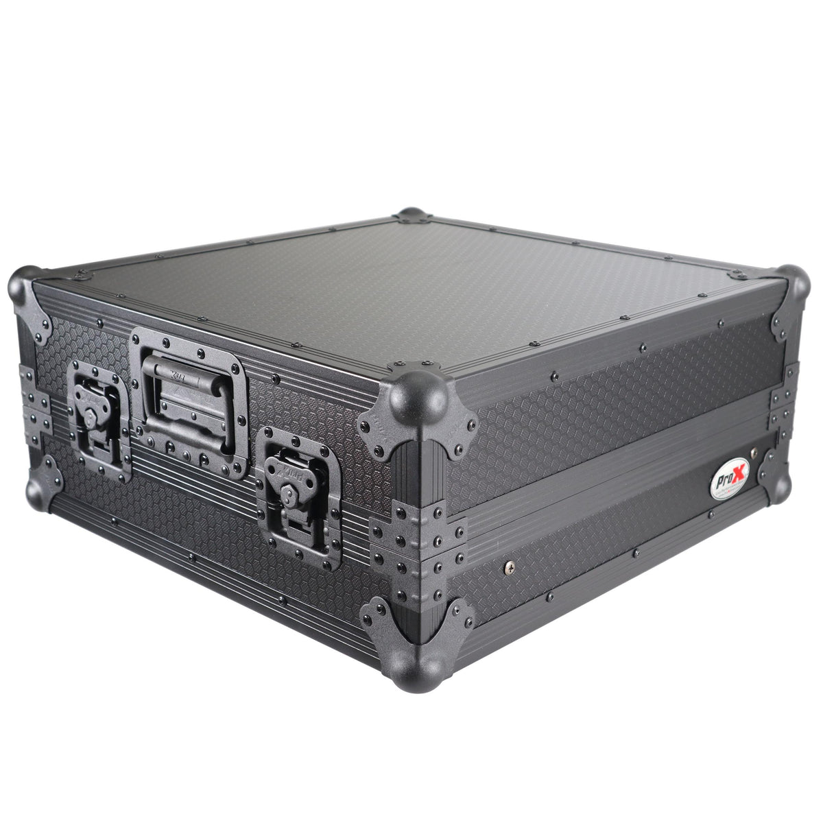 ProX 10U Top Mount 19" Slanted Black on Black Mixer Case.