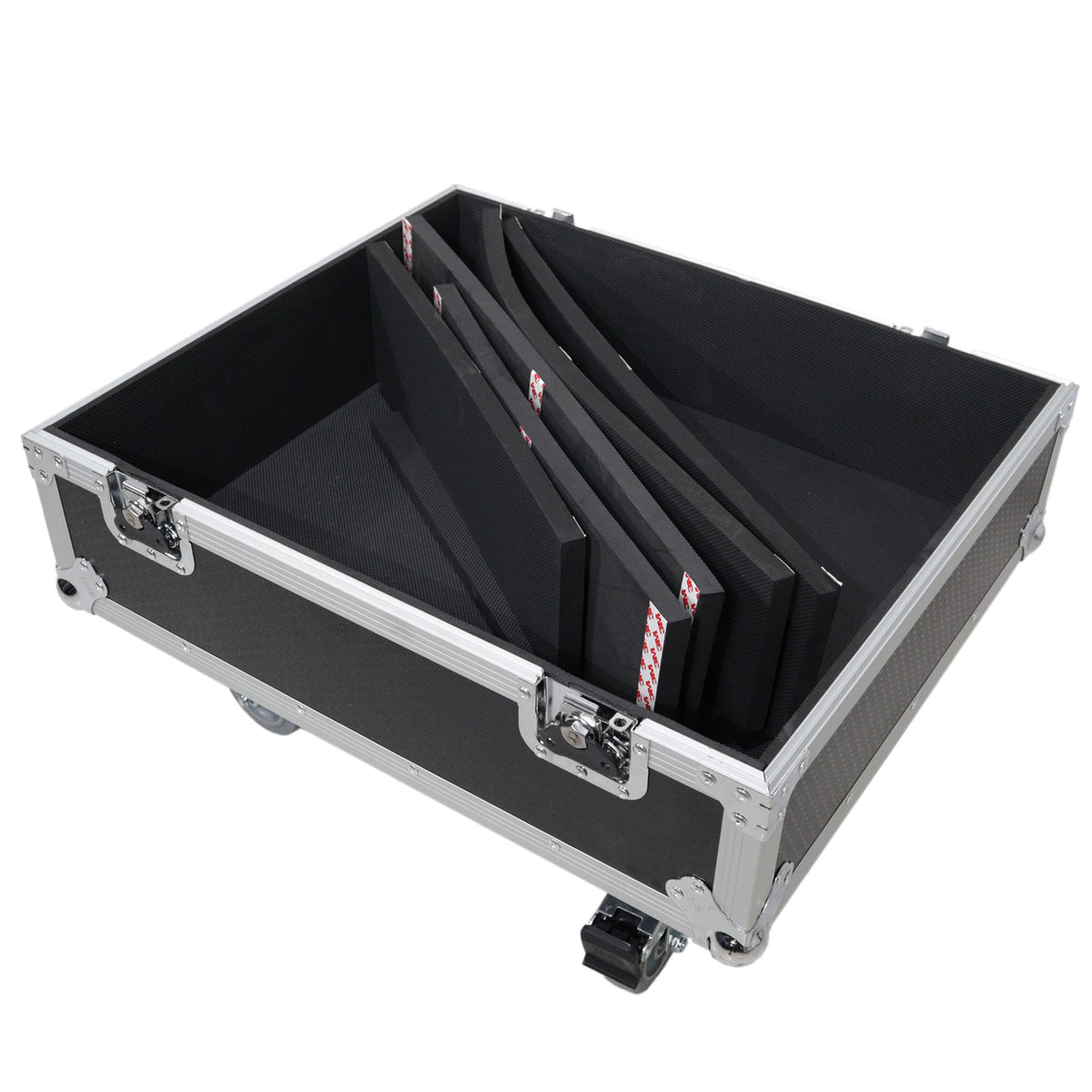 ProX Universal ATA Line Array Speakers Flight Case For (2) QSC LA108 / RCF HDL 28A HDL10A – Int Dim 25x25x21 in..