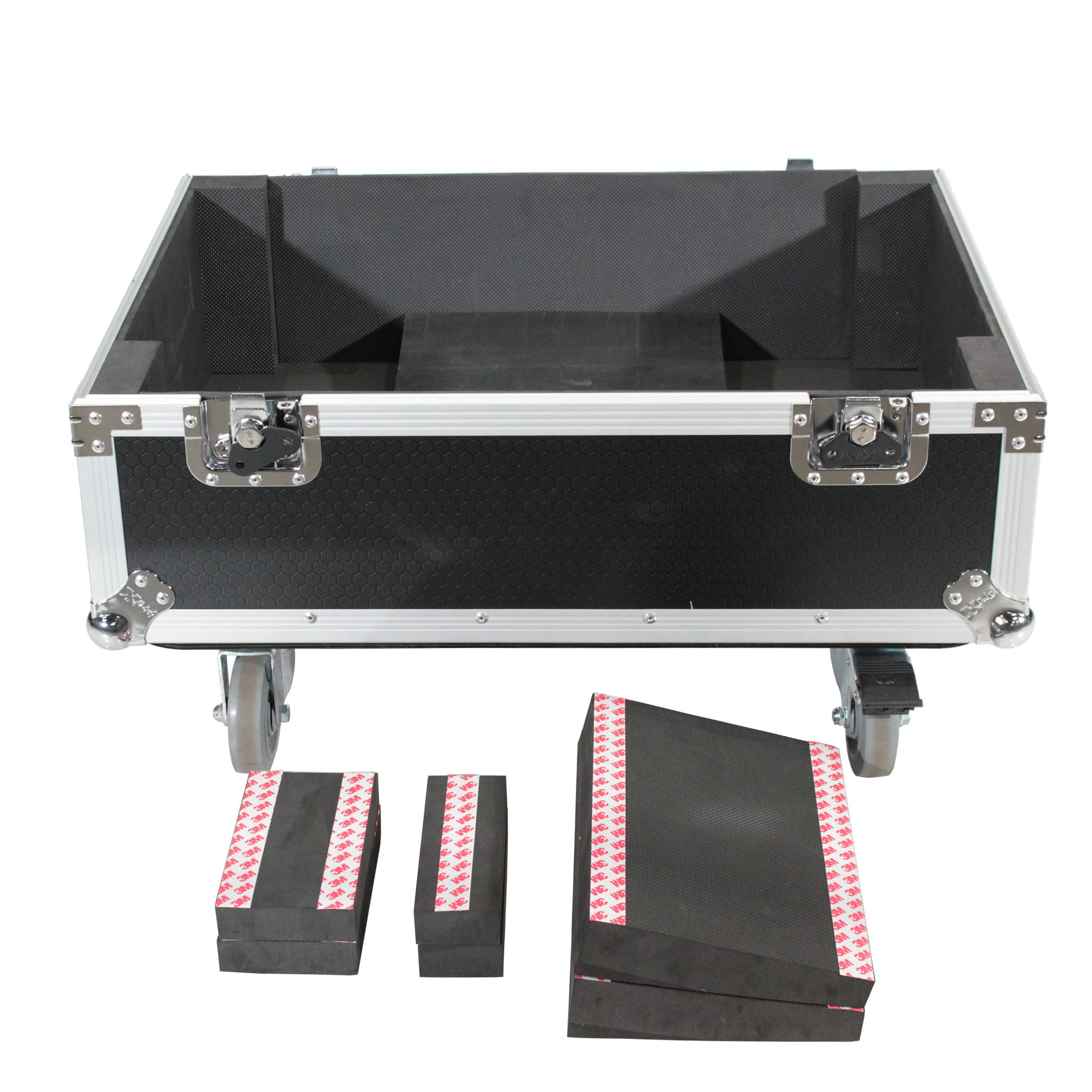 ProX Universal ATA Dual Speaker Flight Case fits 28x26x20 in. 2x RCF HDL10 HDL28, DAS VANTEC 20A