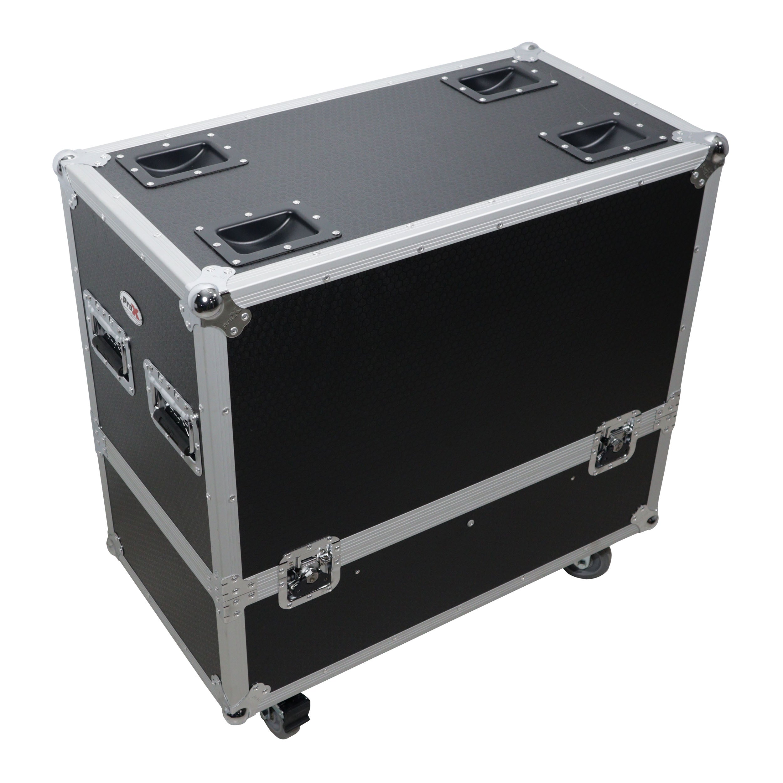 ProX Universal ATA Dual Speaker Flight Case for 2x QSC K12 JBL PRX812 2x Speakers and similar size speakers 25x15x15 in.