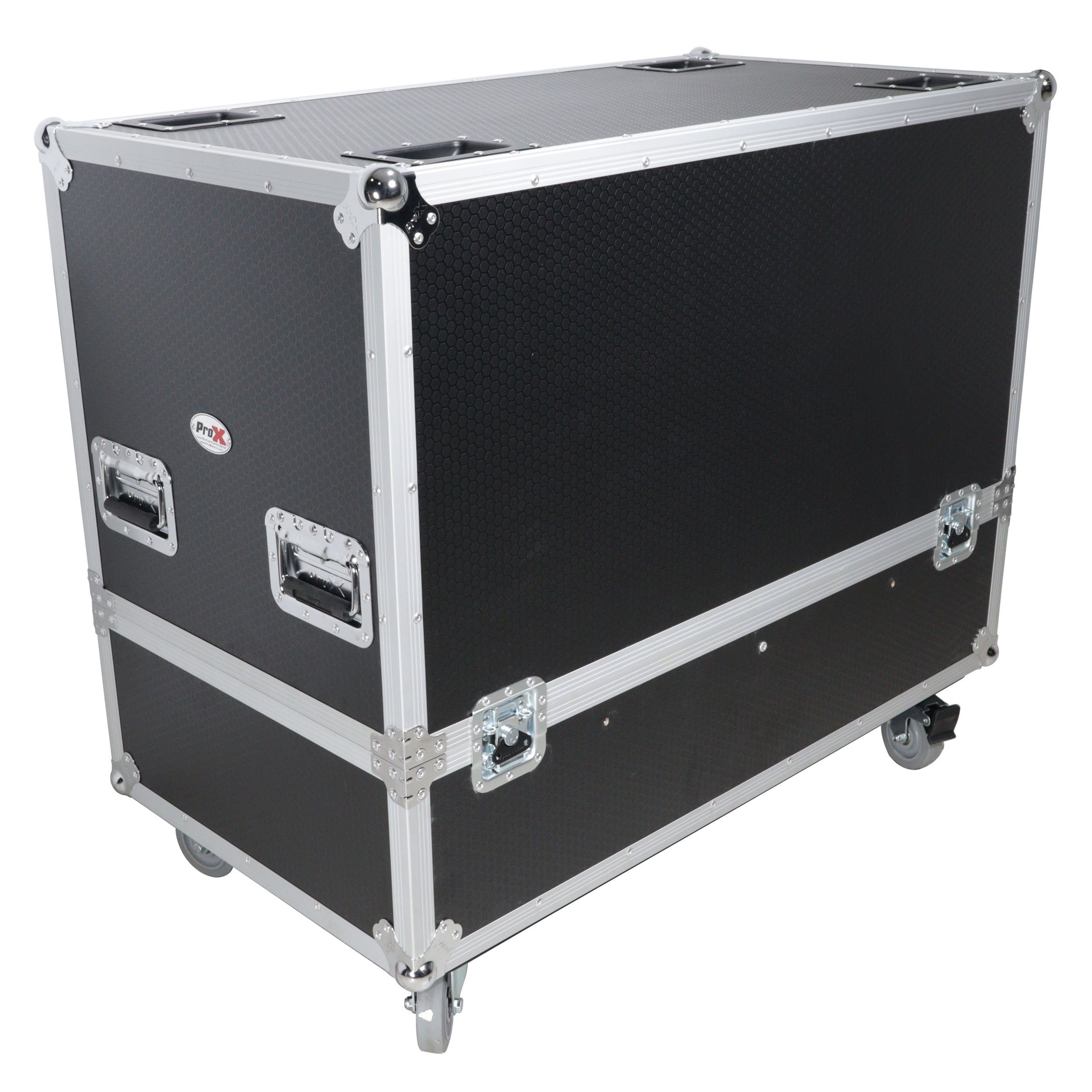 ProX Universal Dual ATA Speaker Flight Case Fits 2 pcs 28x20x20 inch speakers, Two JBL SRX 815P and Similar Sized Speakers