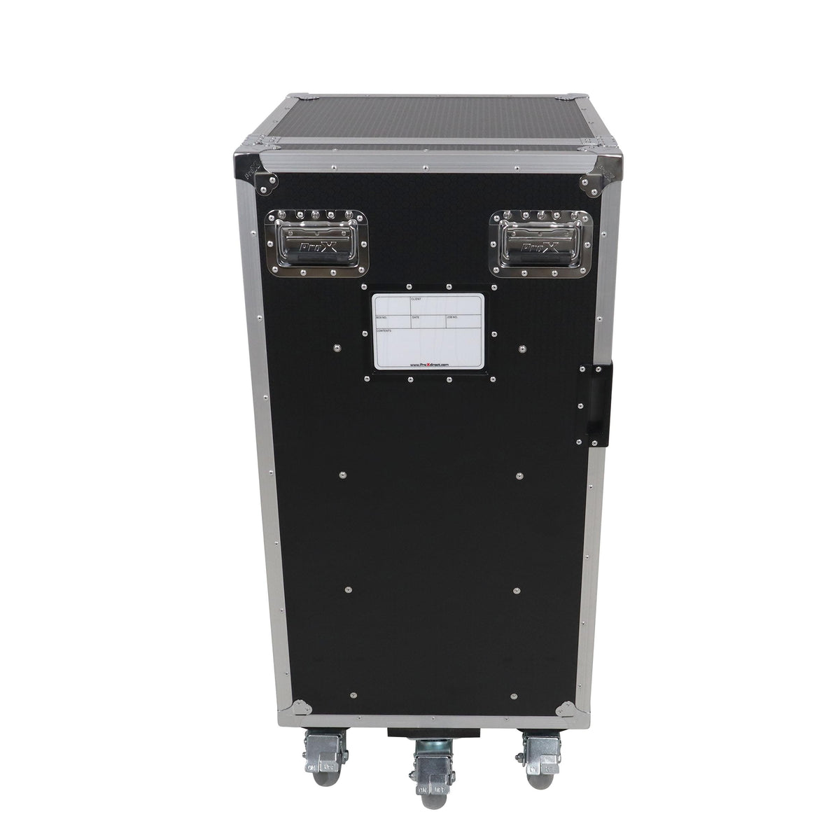 ProX Pro 6 Utility Drawer Workbox ATA Flight Style Case with Hinged Storage Door and Five 5 inch Casters.