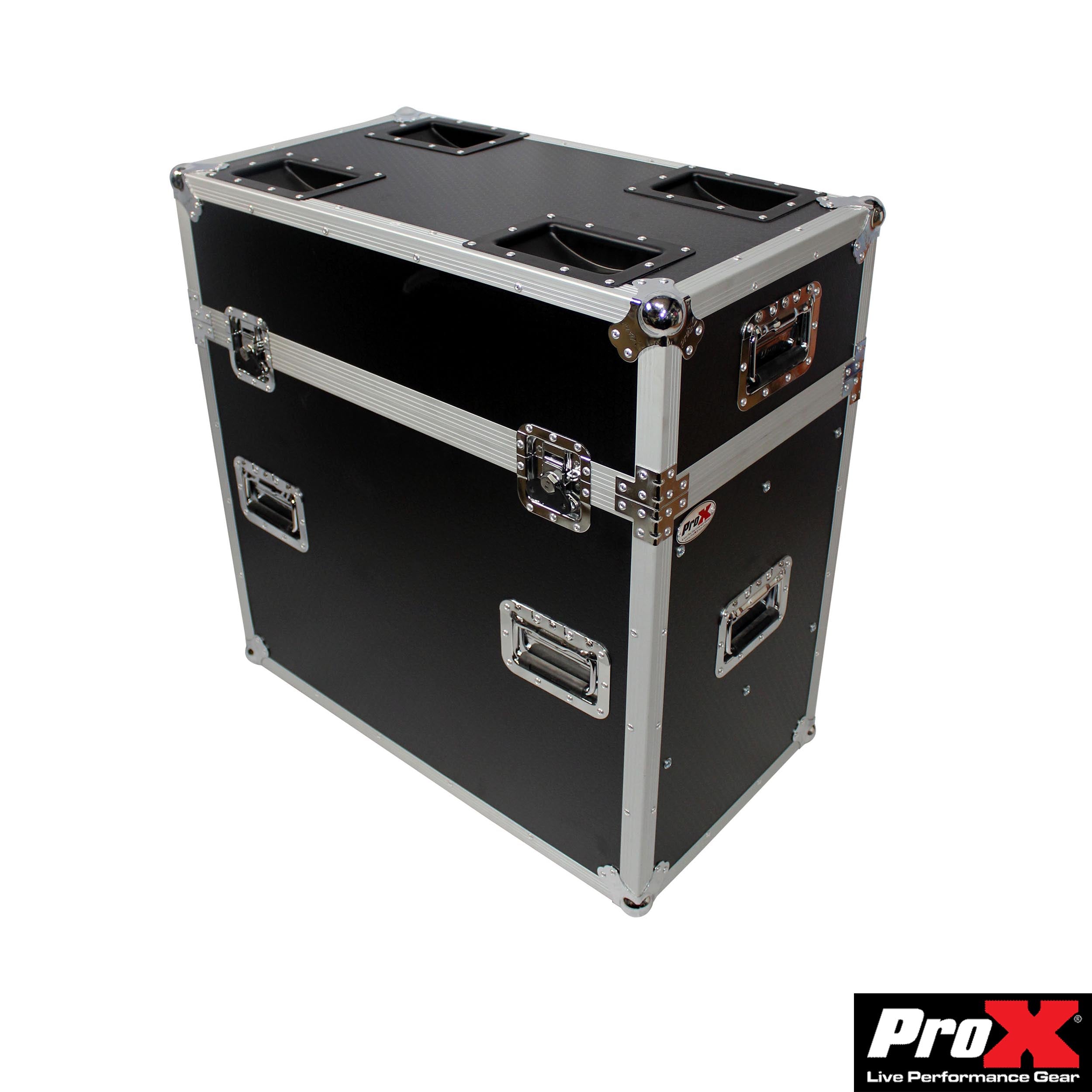 ProX ATA Flight Style Road Case 24" in. Aluminum 8mm F34 F32 F31 Truss Base Plates - Fits 6x