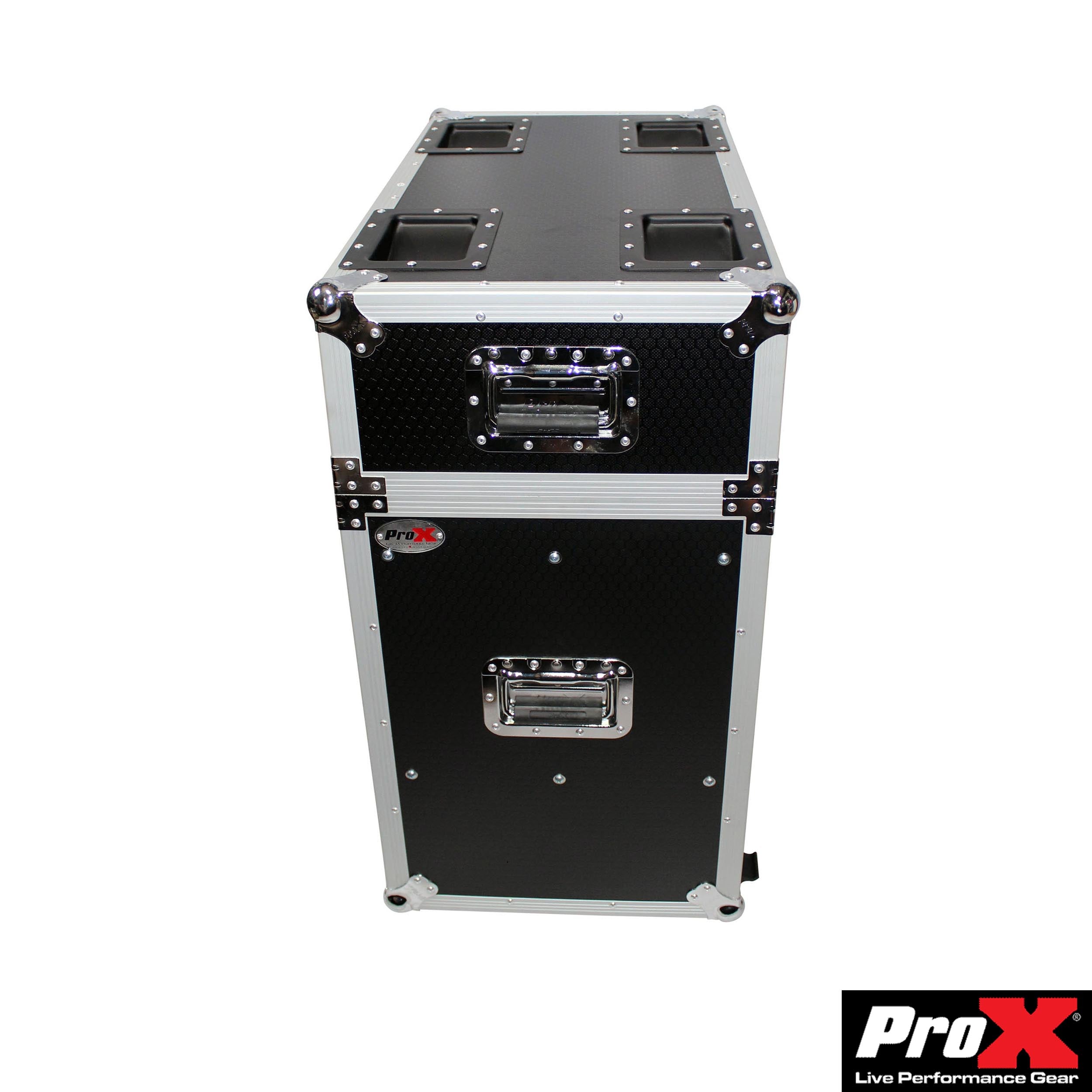 ProX ATA Flight Style Road Case 24" in. Aluminum 8mm F34 F32 F31 Truss Base Plates - Fits 6x