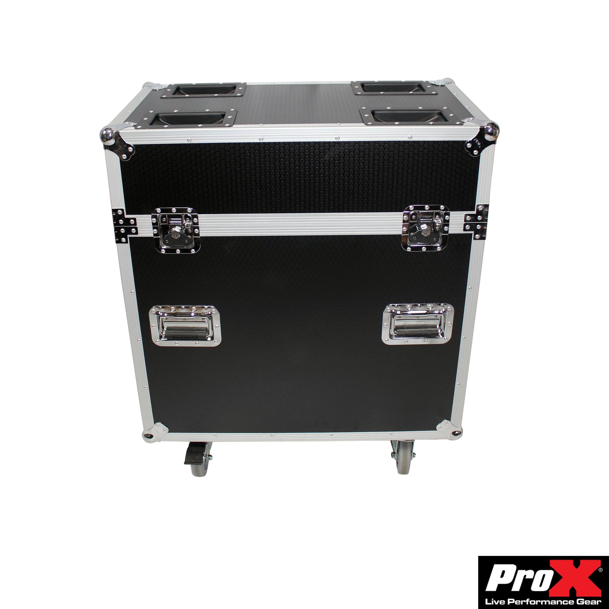 ProX ATA Flight Style Road Case 24" in. Aluminum 8mm F34 F32 F31 Truss Base Plates - Fits 6x