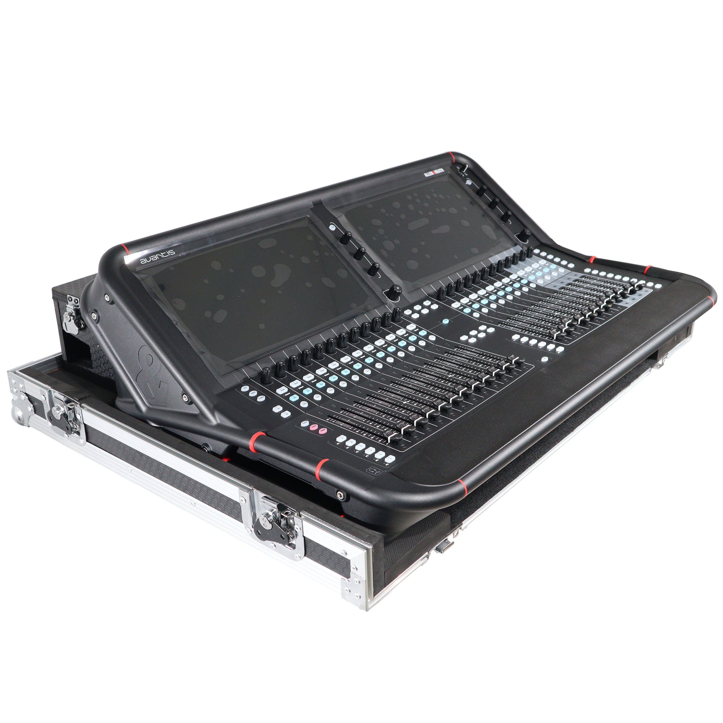 ProX ATA Digital Audio Mixer Flight Case for Allen & Heath AVANTIS Console with Doghouse compartment and Caster wheels
