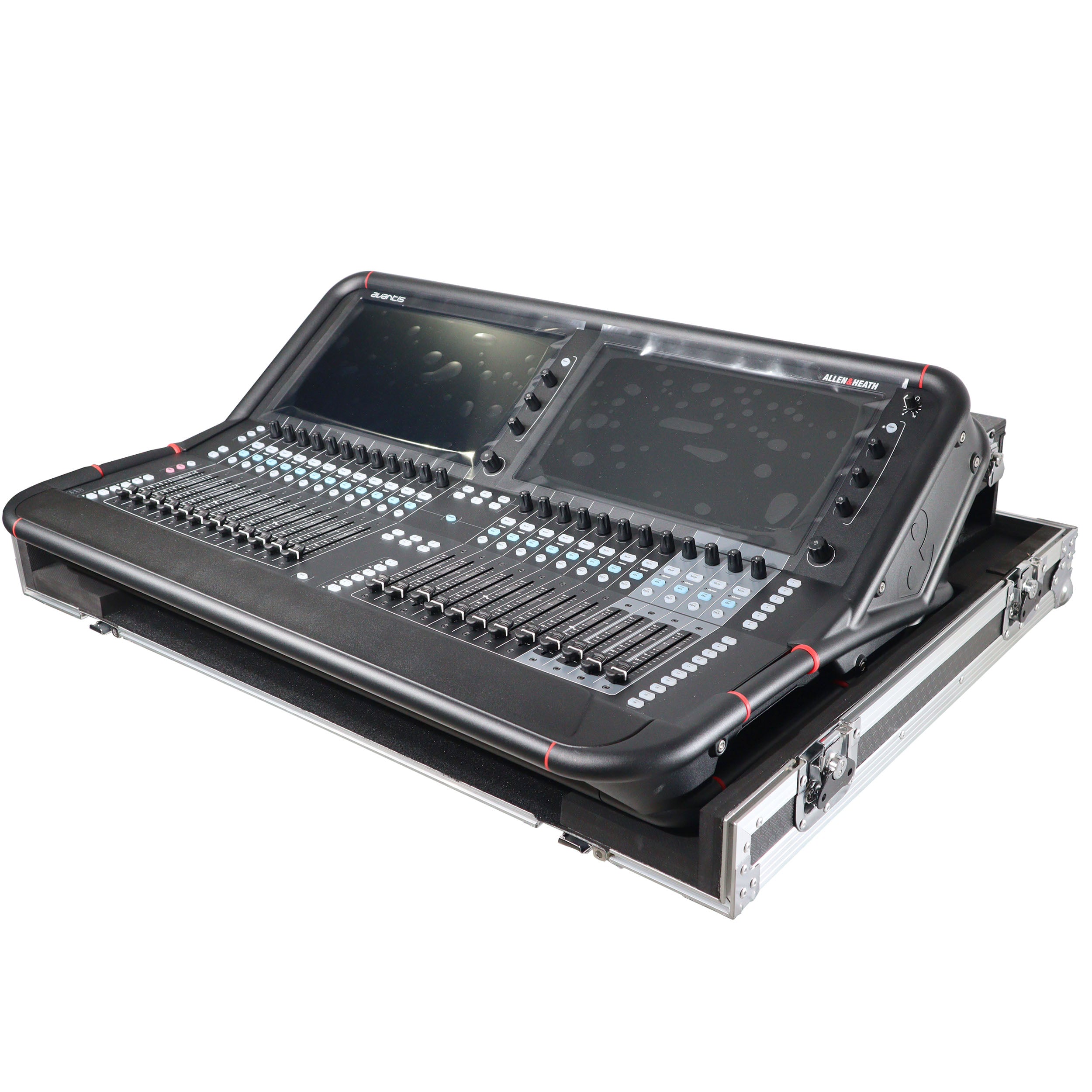 ProX ATA Digital Audio Mixer Flight Case for Allen & Heath AVANTIS Console with Doghouse compartment and Caster wheels