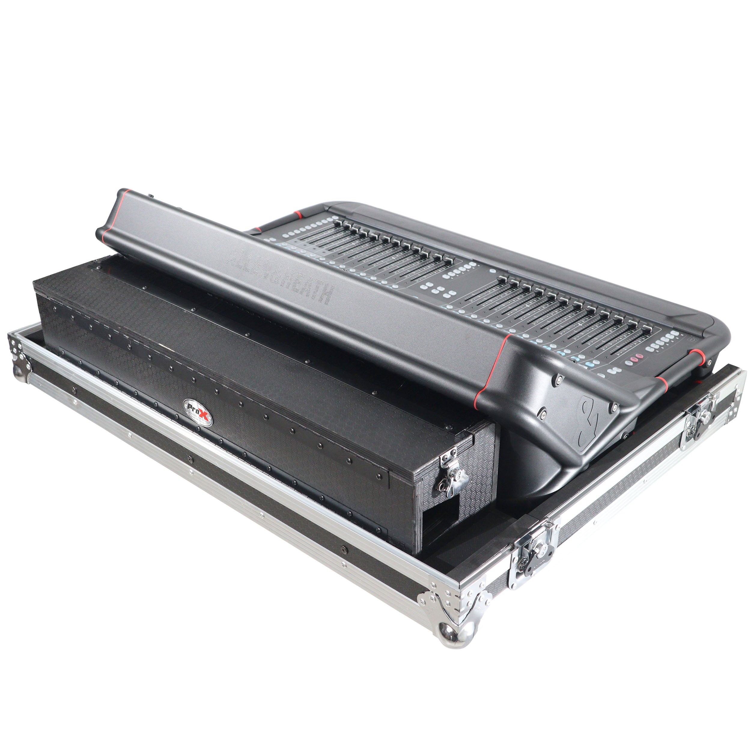 ProX ATA Digital Audio Mixer Flight Case for Allen & Heath AVANTIS Console with Doghouse compartment and Caster wheels