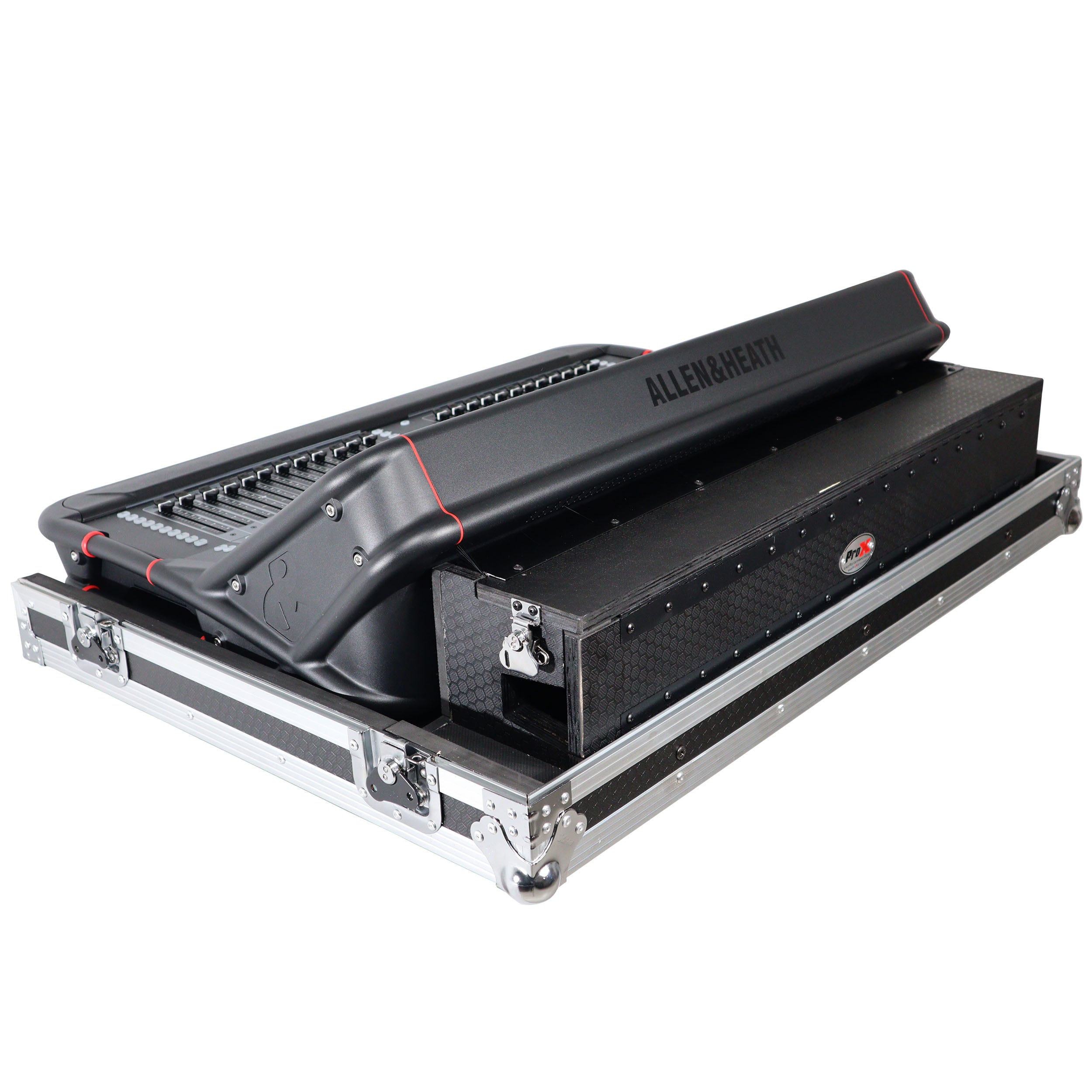 ProX ATA Digital Audio Mixer Flight Case for Allen & Heath AVANTIS Console with Doghouse compartment and Caster wheels