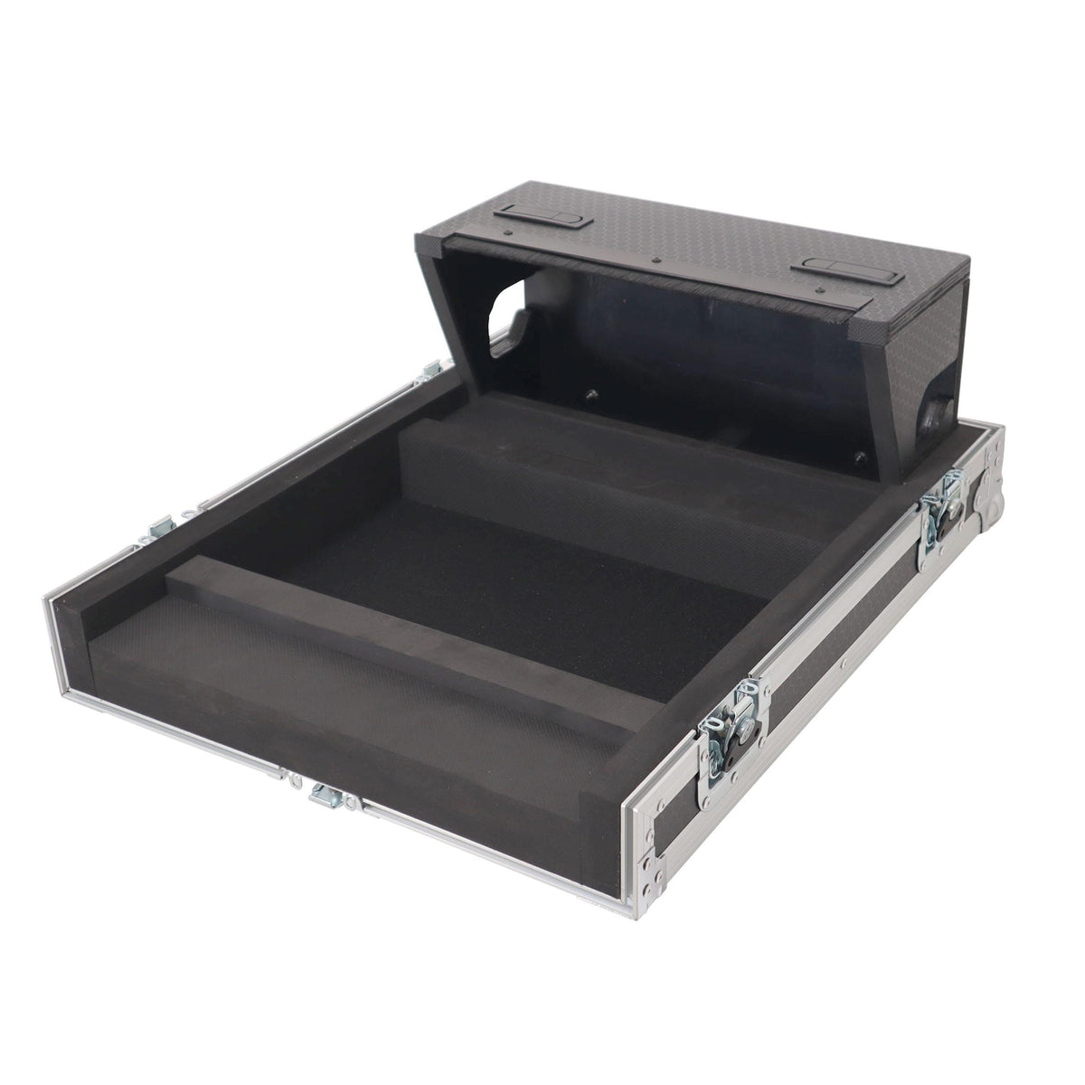 ProX ATA Digital Audio Mixer Flight Case for Allen & Heath QU5 Console with Doghouse compartment and 4x Caster wheels.