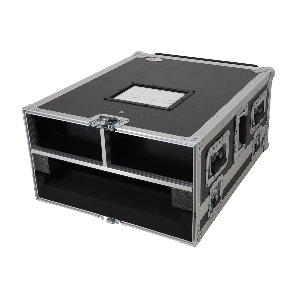 ProX ATA Digital Audio Mixer Flight Case for Allen & Heath QU5 Console with Doghouse compartment and 4x Caster wheels.