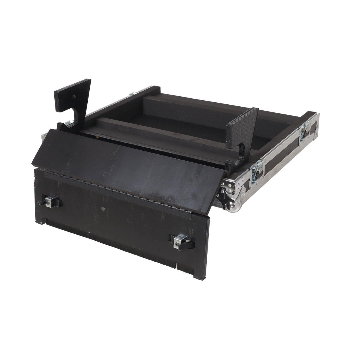 ProX ATA Digital Audio Mixer Flight Case for Allen & Heath QU6 Console with Doghouse compartment and 4x Caster wheels.