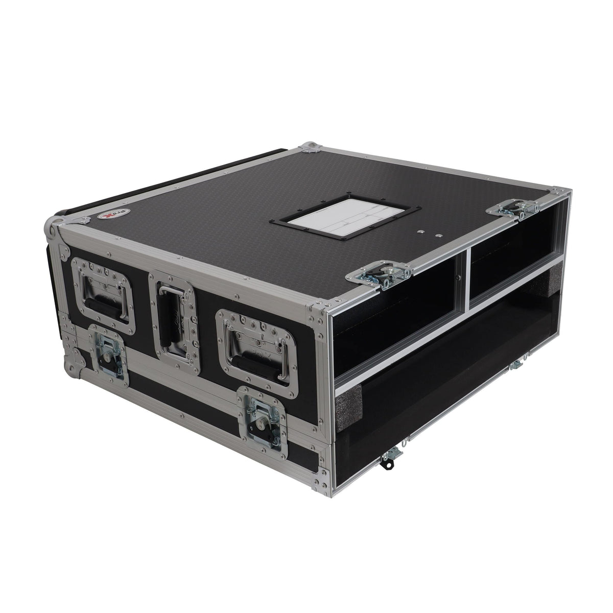 ProX ATA Digital Audio Mixer Flight Case for Allen & Heath QU6 Console with Doghouse compartment and 4x Caster wheels.