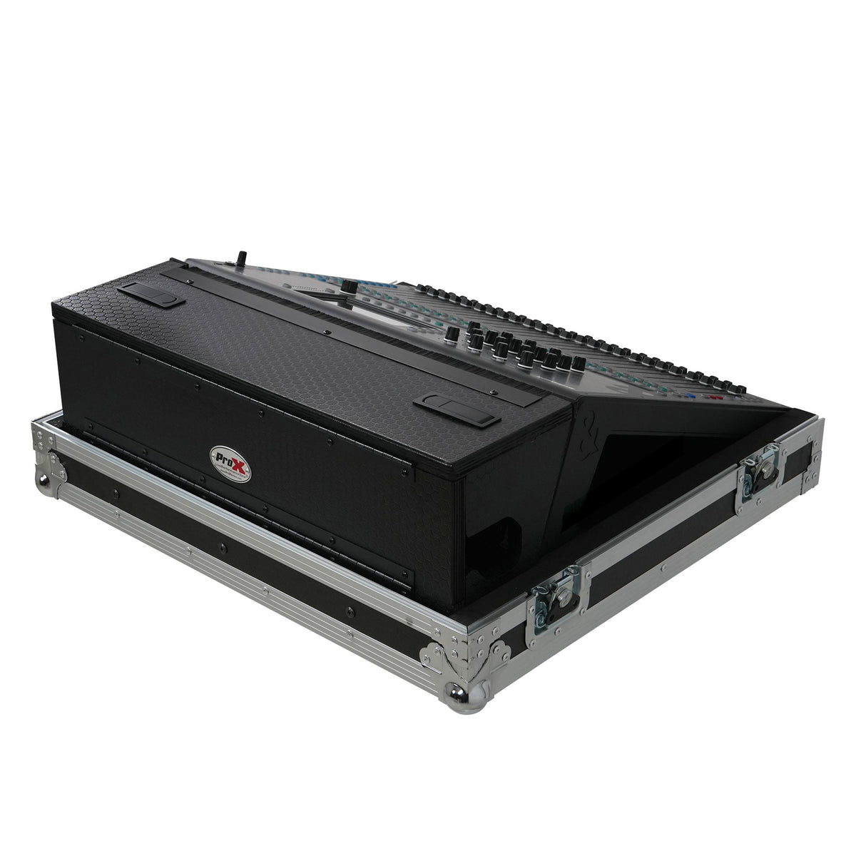 ProX ATA Digital Audio Mixer Flight Case for Allen & Heath QU6 Console with Doghouse compartment and 4x Caster wheels.