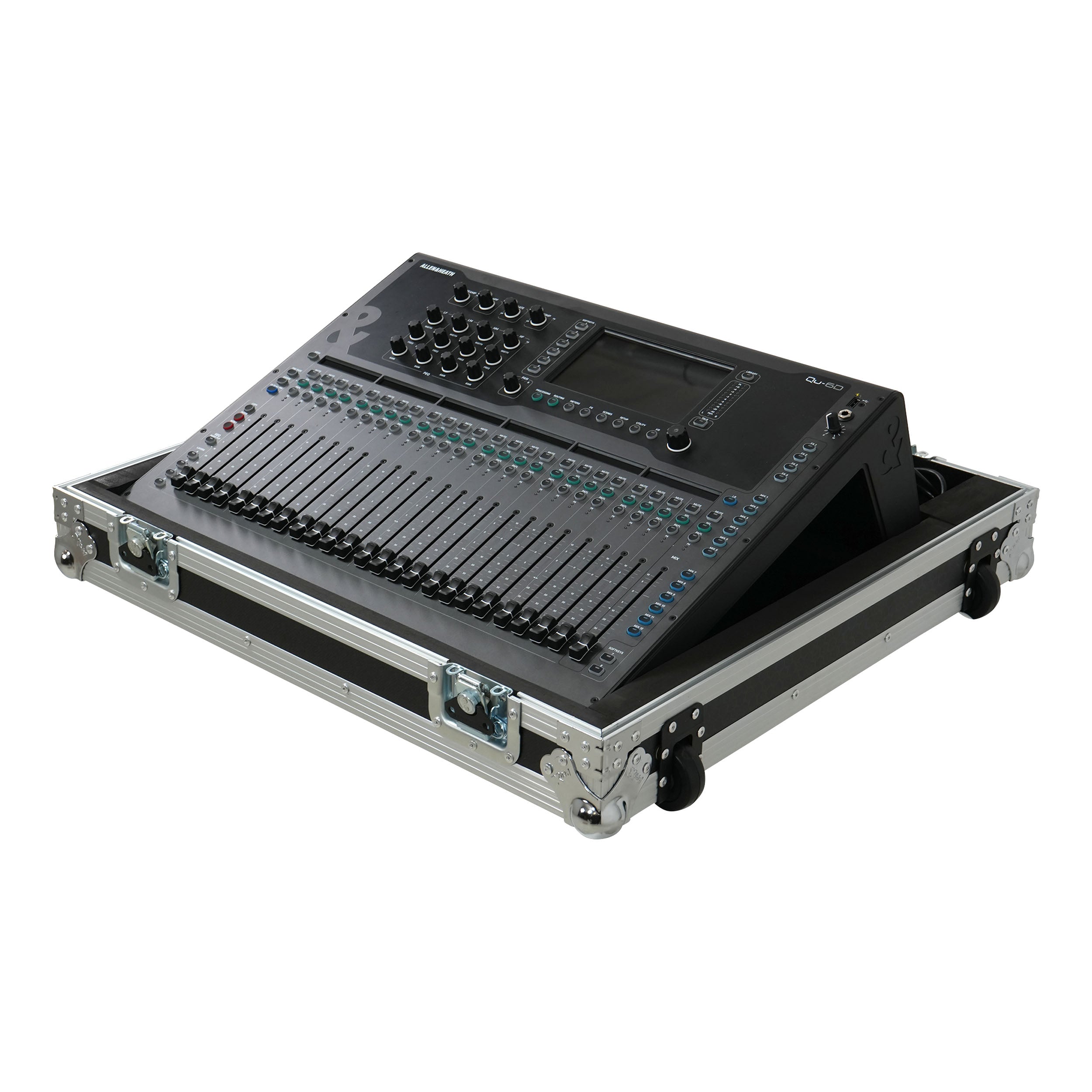 ProX Flight Case for Allen & Heath QU6 ATA Digital Audio Mixer Console and 2x Low Profile Wheels