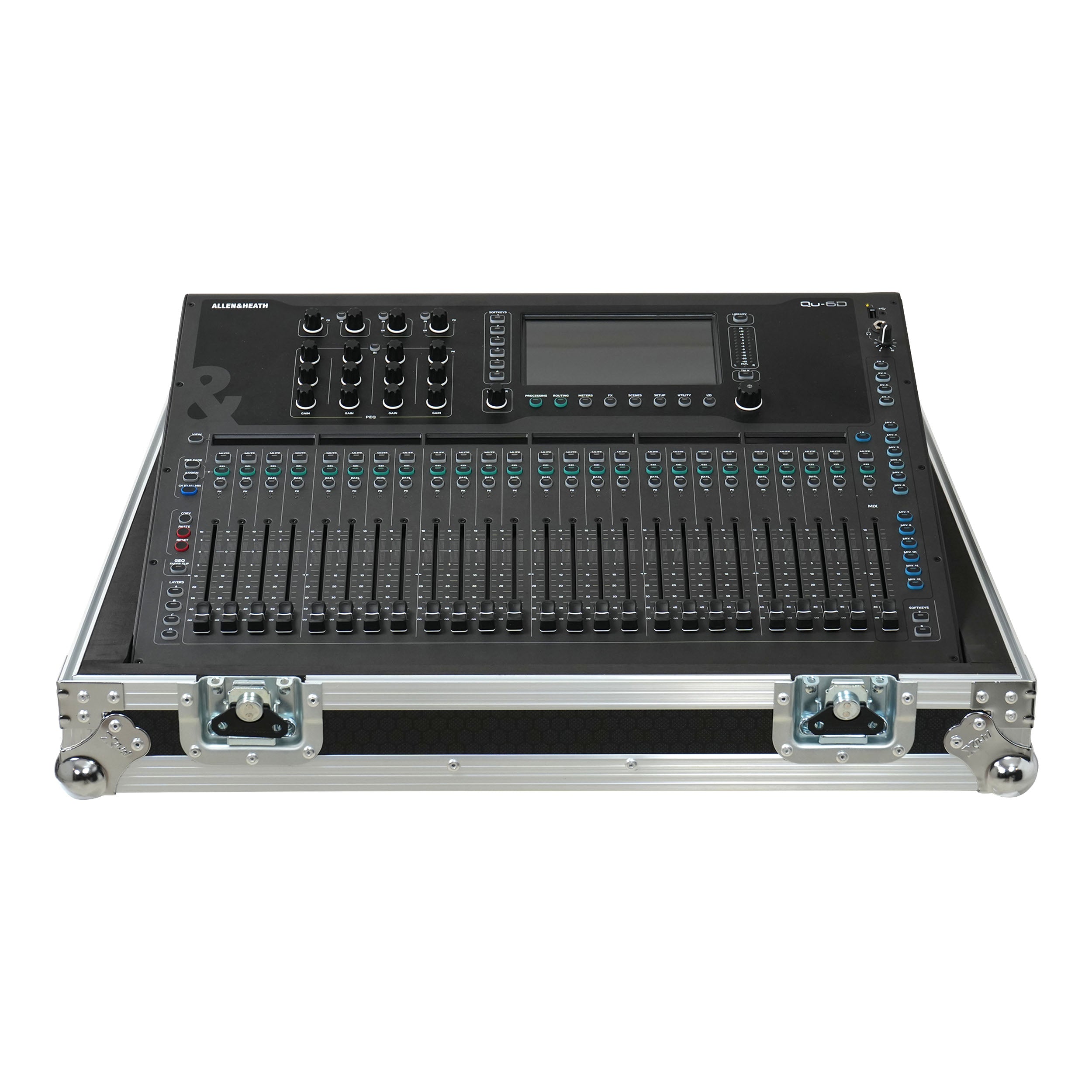 ProX Flight Case for Allen & Heath QU6 ATA Digital Audio Mixer Console and 2x Low Profile Wheels