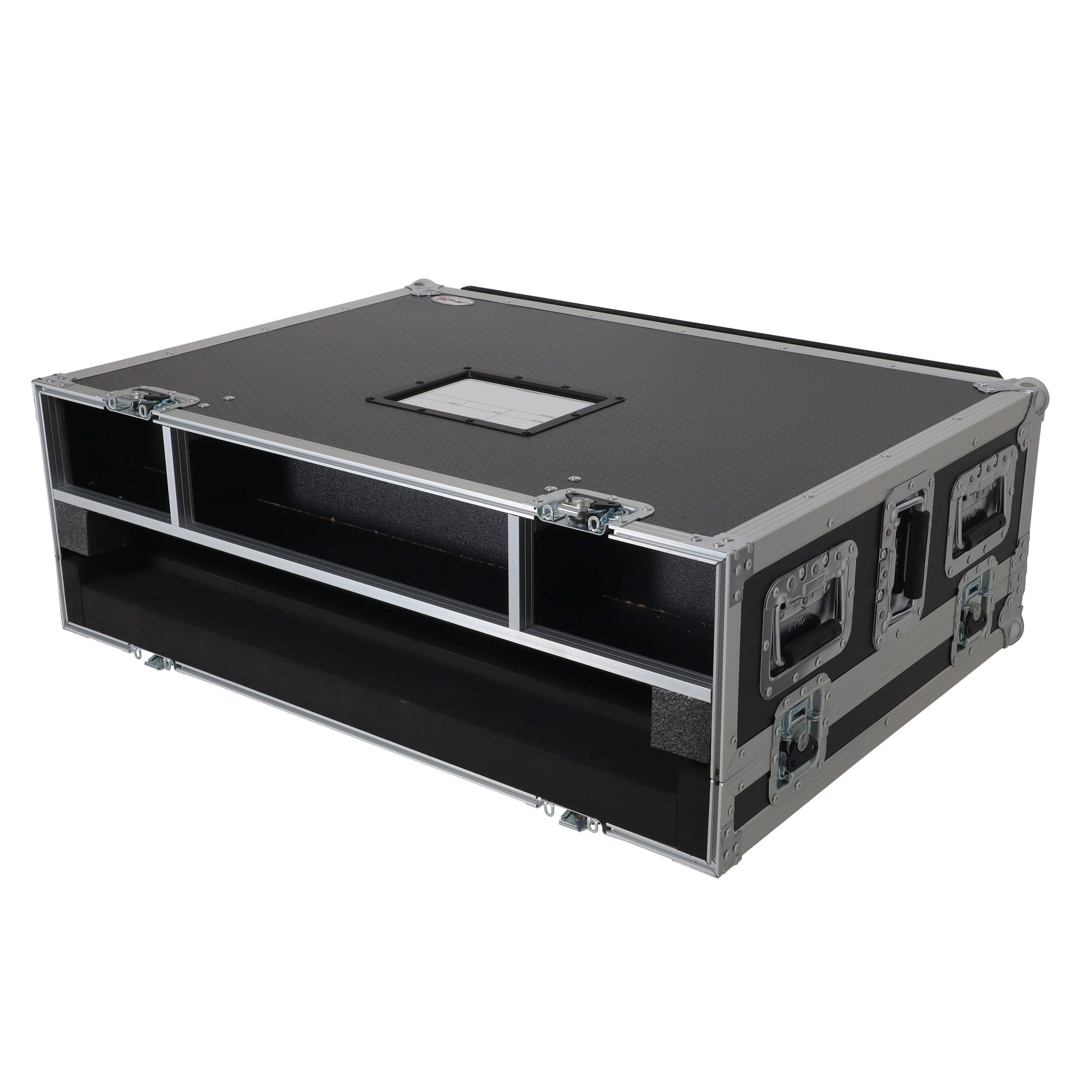 ProX ATA Digital Audio Mixer Flight Case for Allen & Heath QU7 Console with Doghouse compartment and 4x Caster wheels