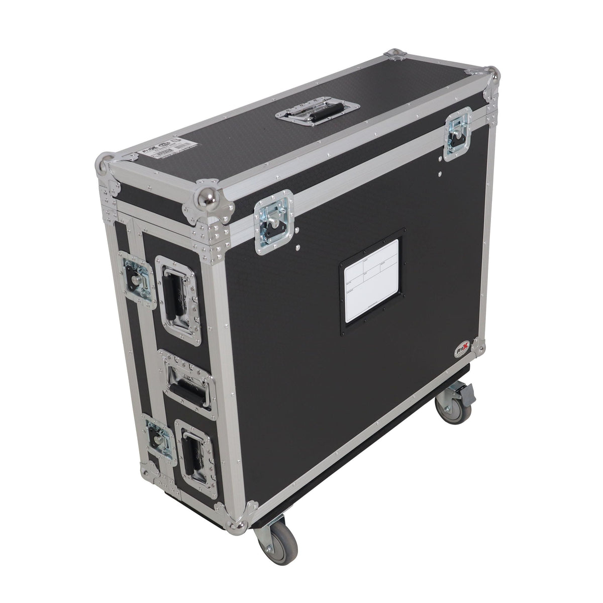 ProX ATA Digital Audio Mixer Flight Case for Allen & Heath QU7 Console with Doghouse compartment and 4x Caster wheels.