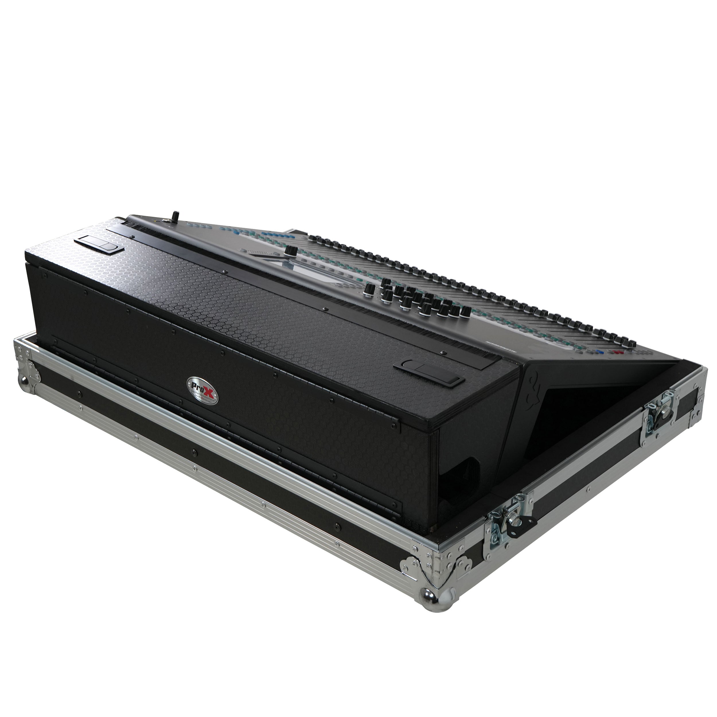ProX ATA Digital Audio Mixer Flight Case for Allen & Heath QU7 Console with Doghouse compartment and 4x Caster wheels