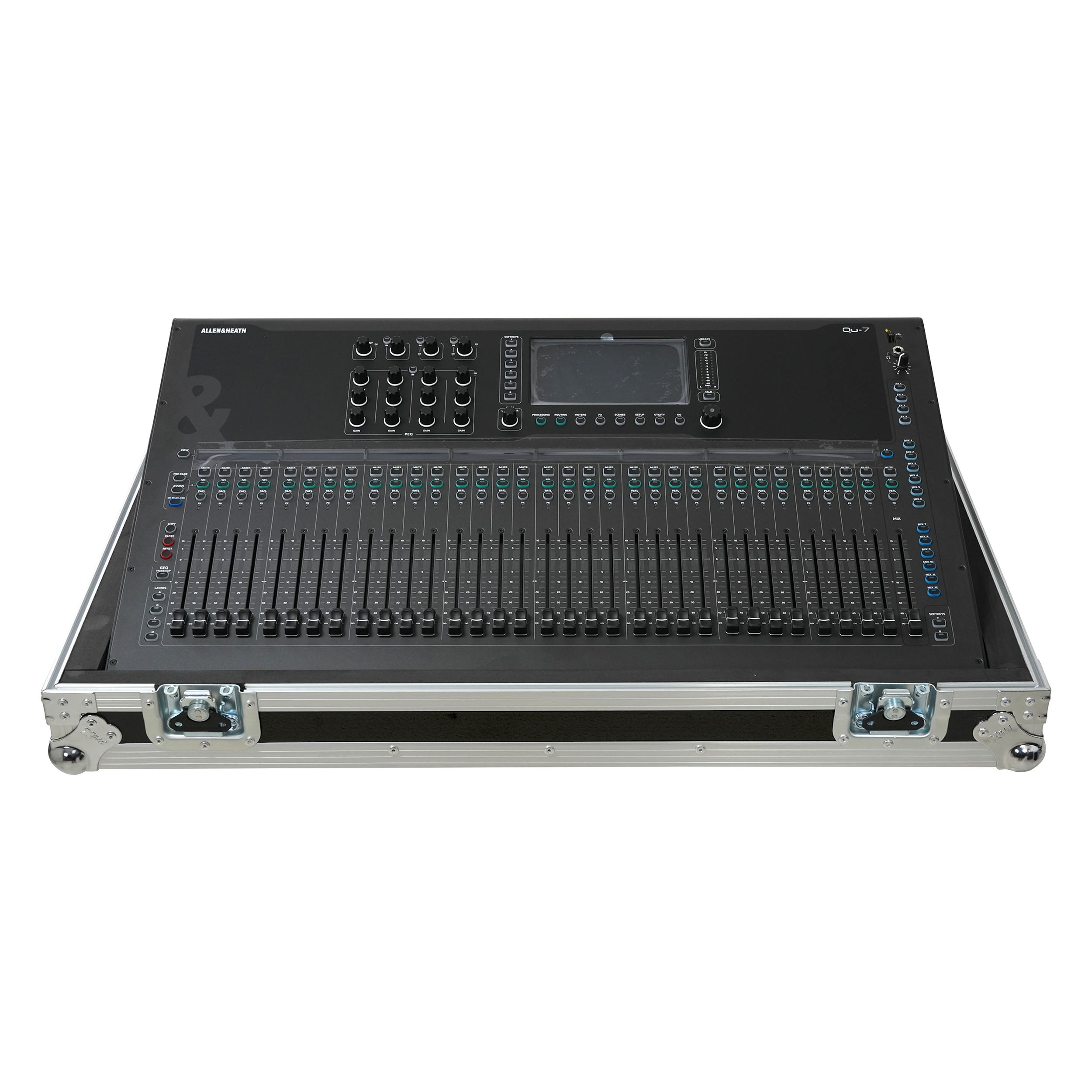 ProX Flight Case for Allen & Heath QU7 ATA Digital Audio Mixer Console and 2x Low Profile Wheels