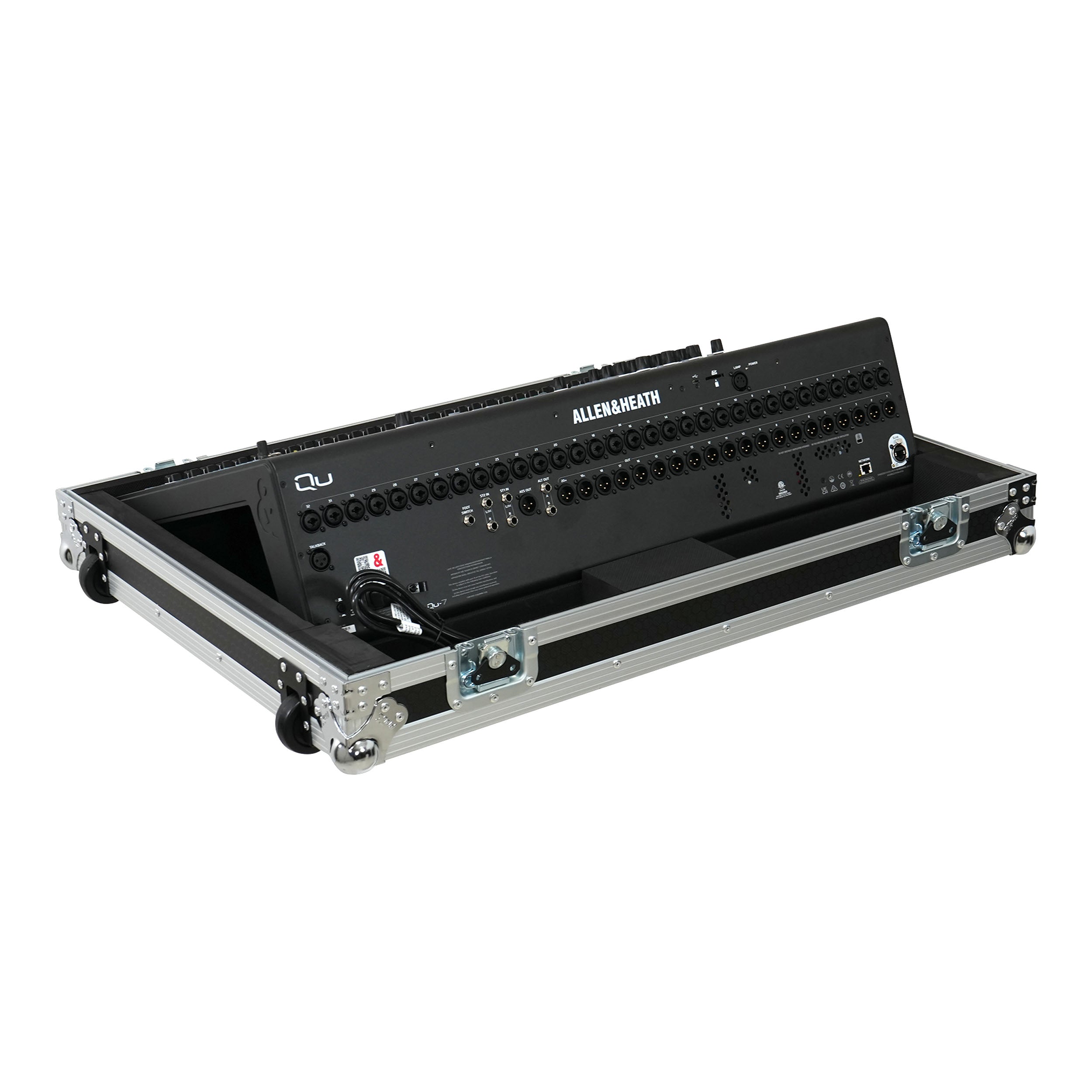 ProX Flight Case for Allen & Heath QU7 ATA Digital Audio Mixer Console and 2x Low Profile Wheels