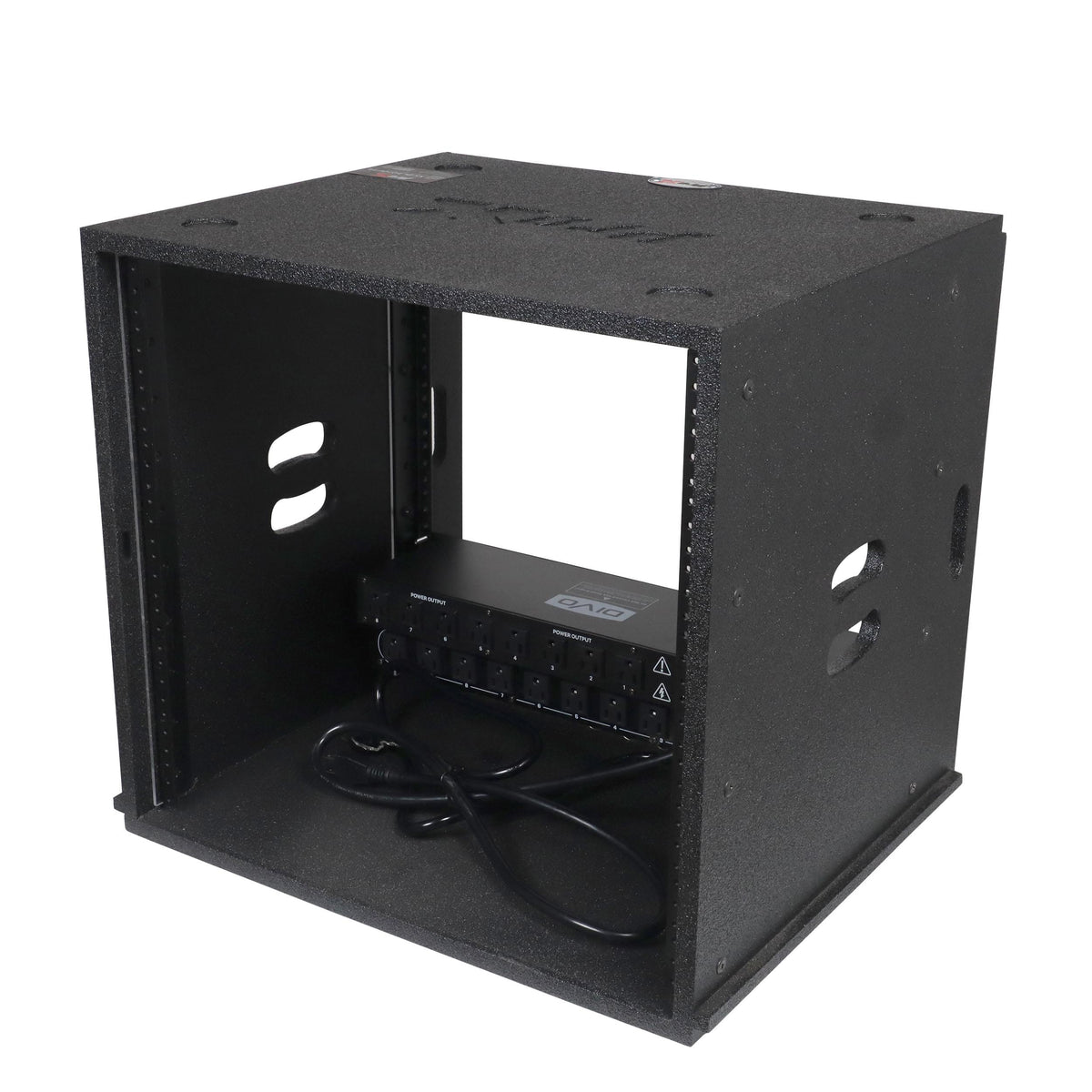 ProX 10U Rack Case 14" Deep Vertical Amp Rack Polyurea Coated BLAQ Series.