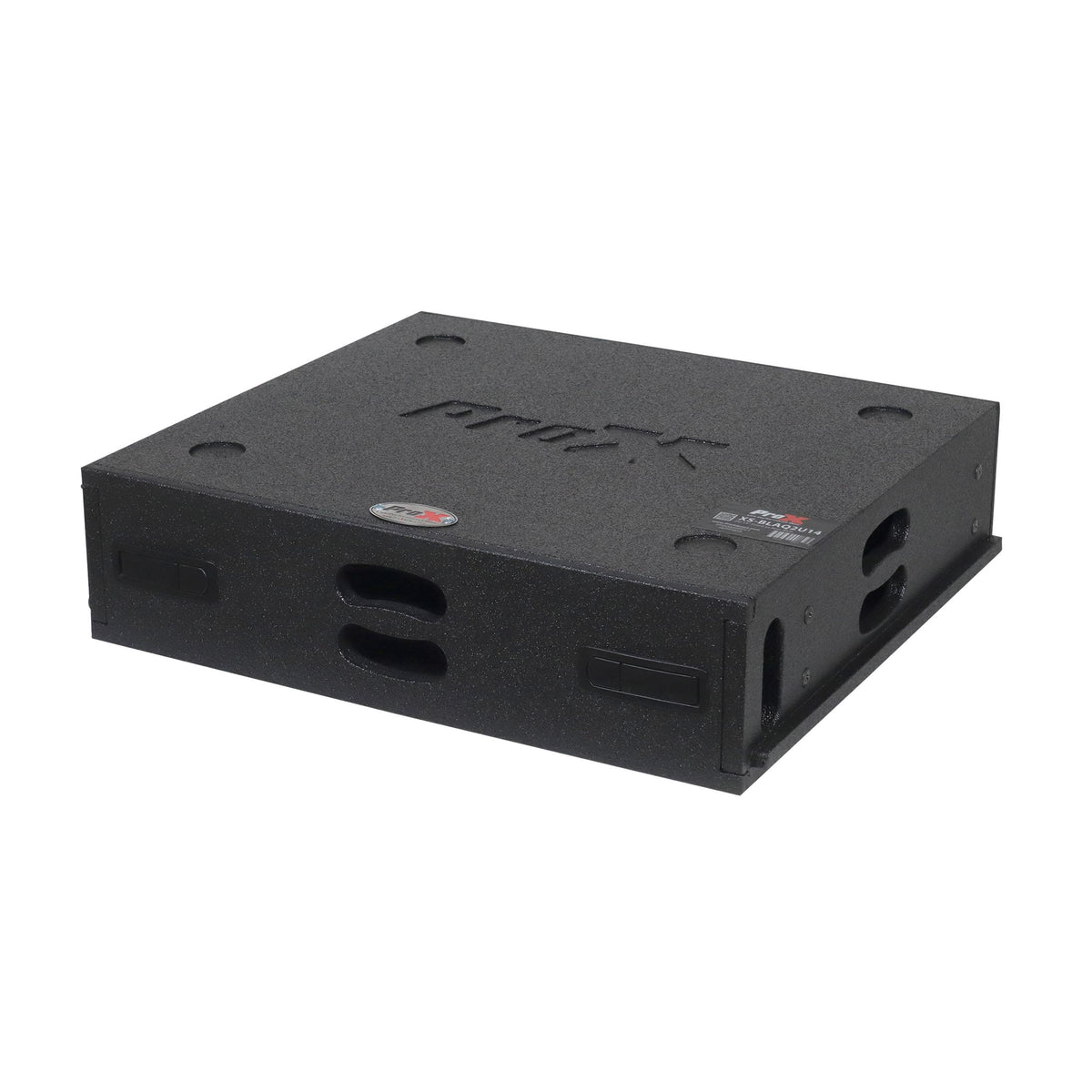 ProX 2U Rack Case 14" Deep Vertical Amp Rack Polyurea Coated BLAQ Series.