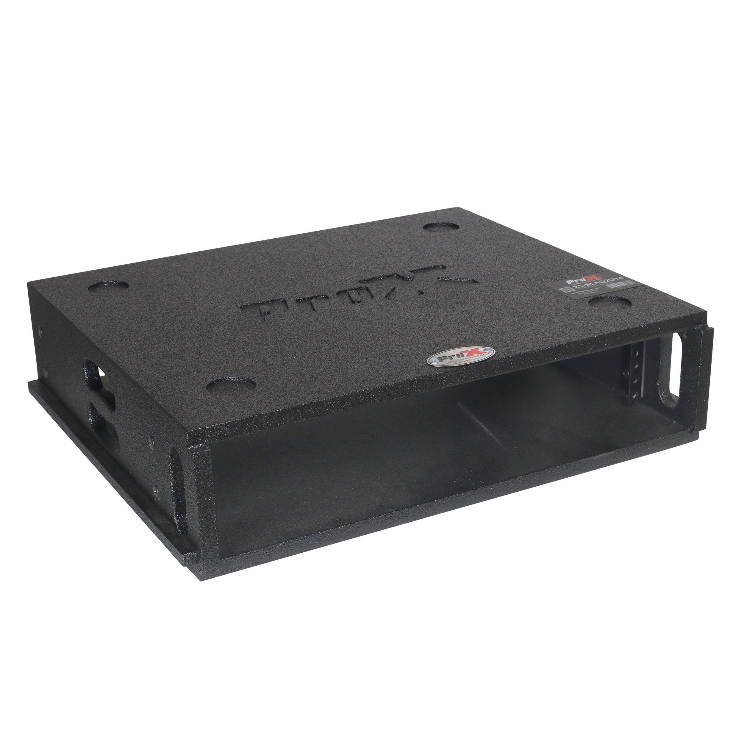 ProX 2U Rack Case 14" Deep Vertical Amp Rack Polyurea Coated BLAQ Series