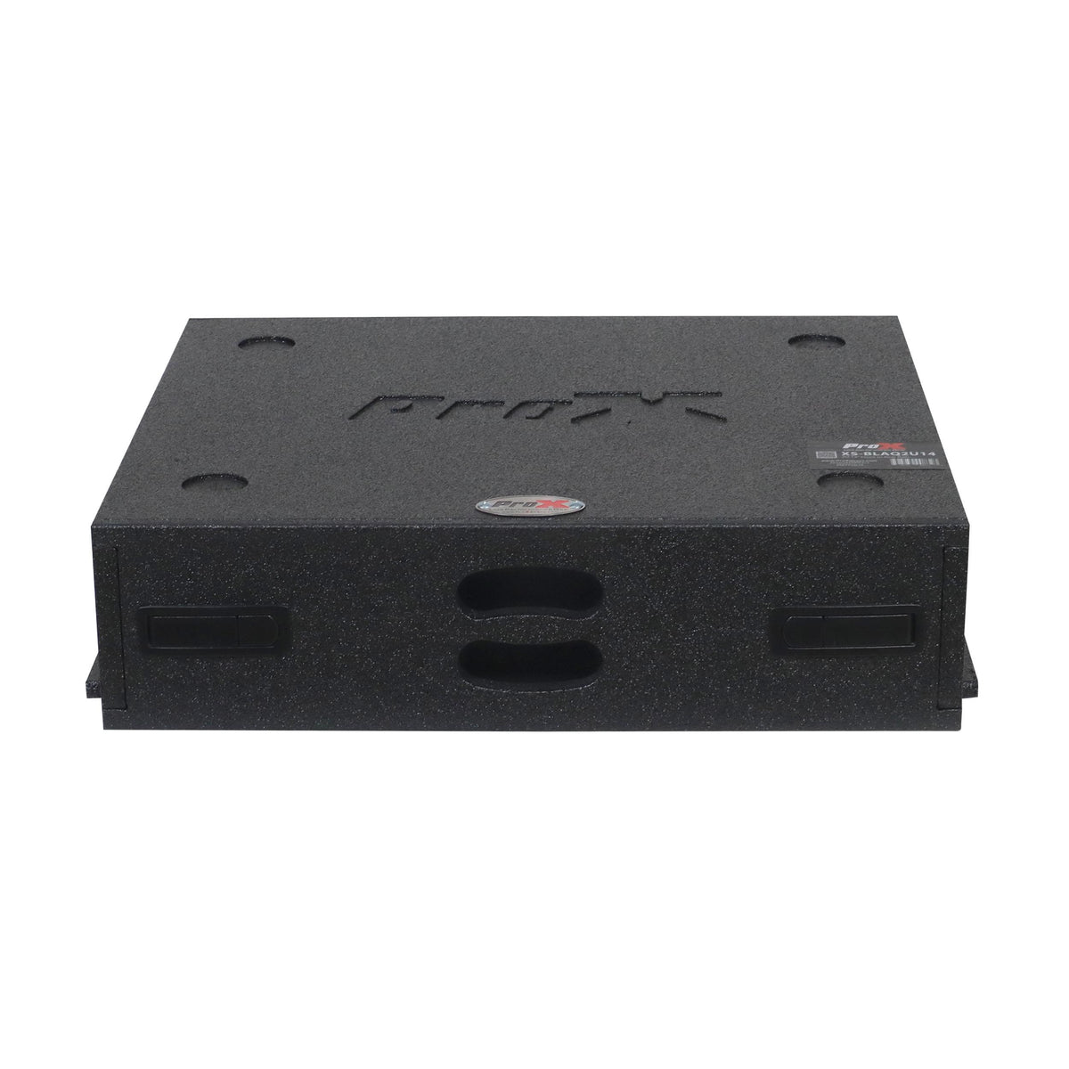 ProX 2U Rack Case 14" Deep Vertical Amp Rack Polyurea Coated BLAQ Series.
