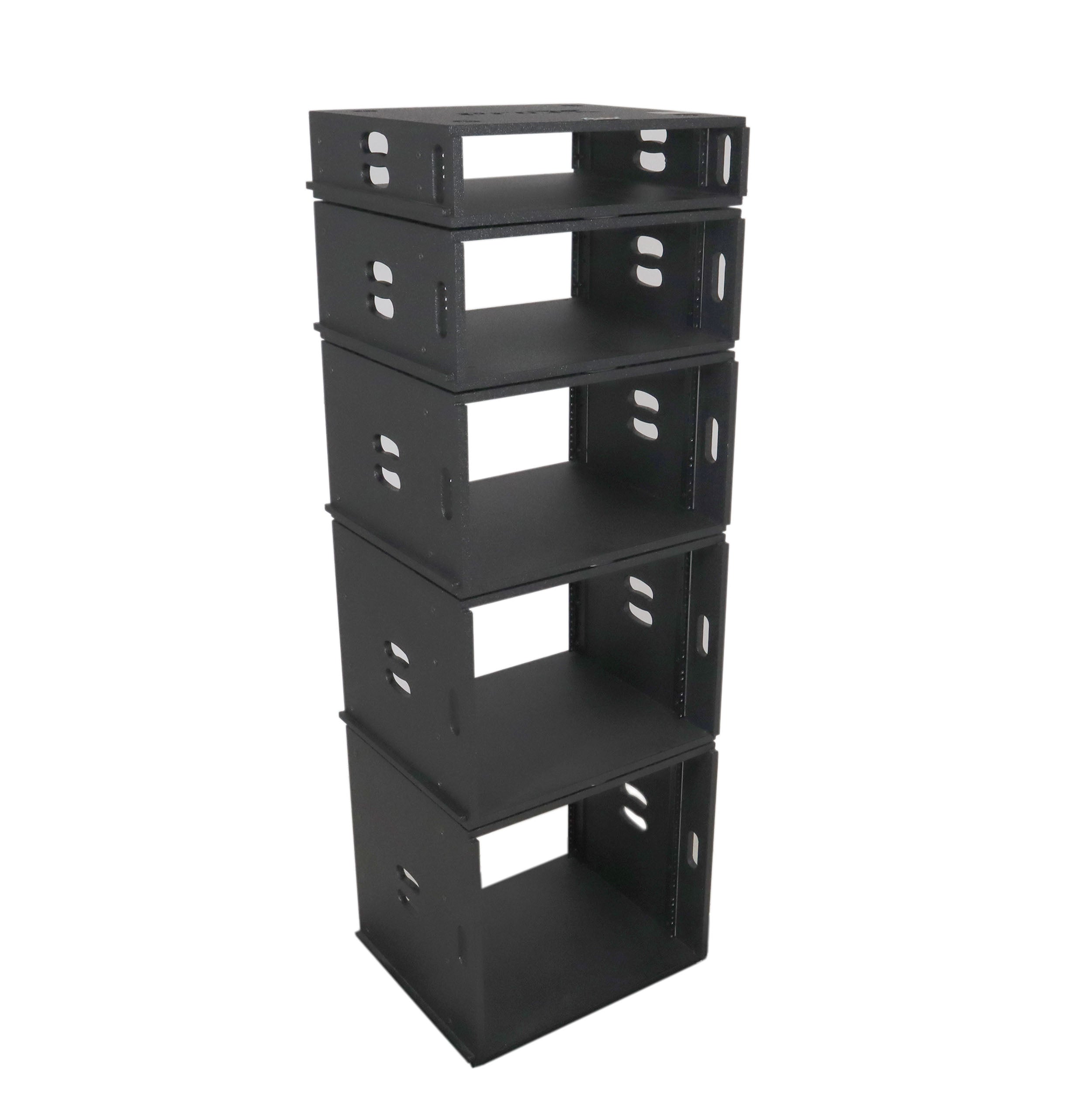 ProX 4U Rack Case 14" Deep Vertical Amp Rack Polyurea Coated BLAQ Series