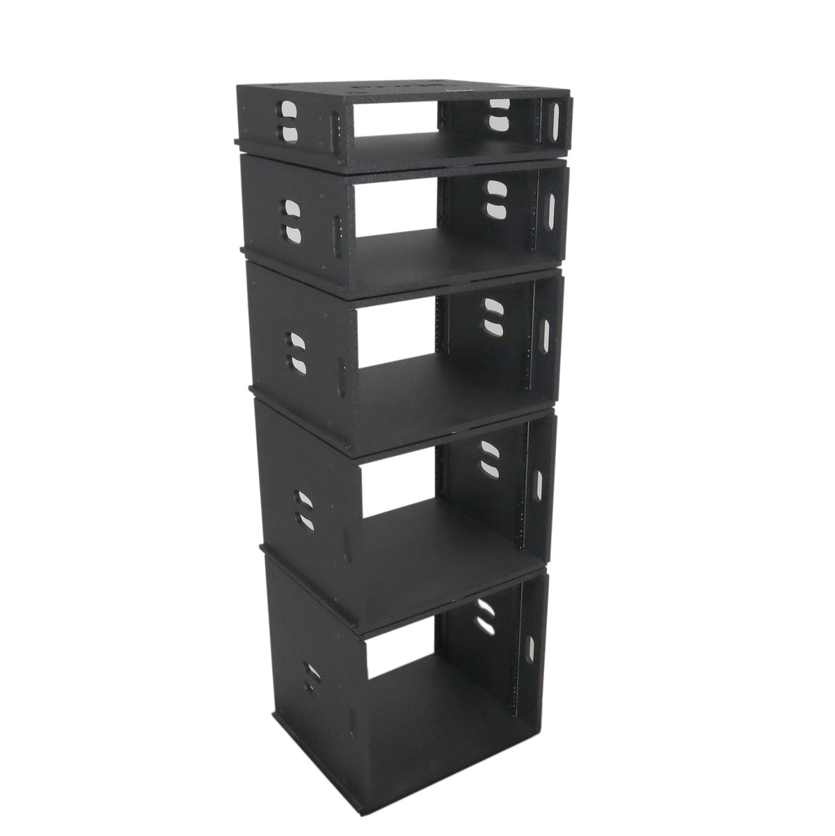 ProX 4U Rack Case 14" Deep Vertical Amp Rack Polyurea Coated BLAQ Series.