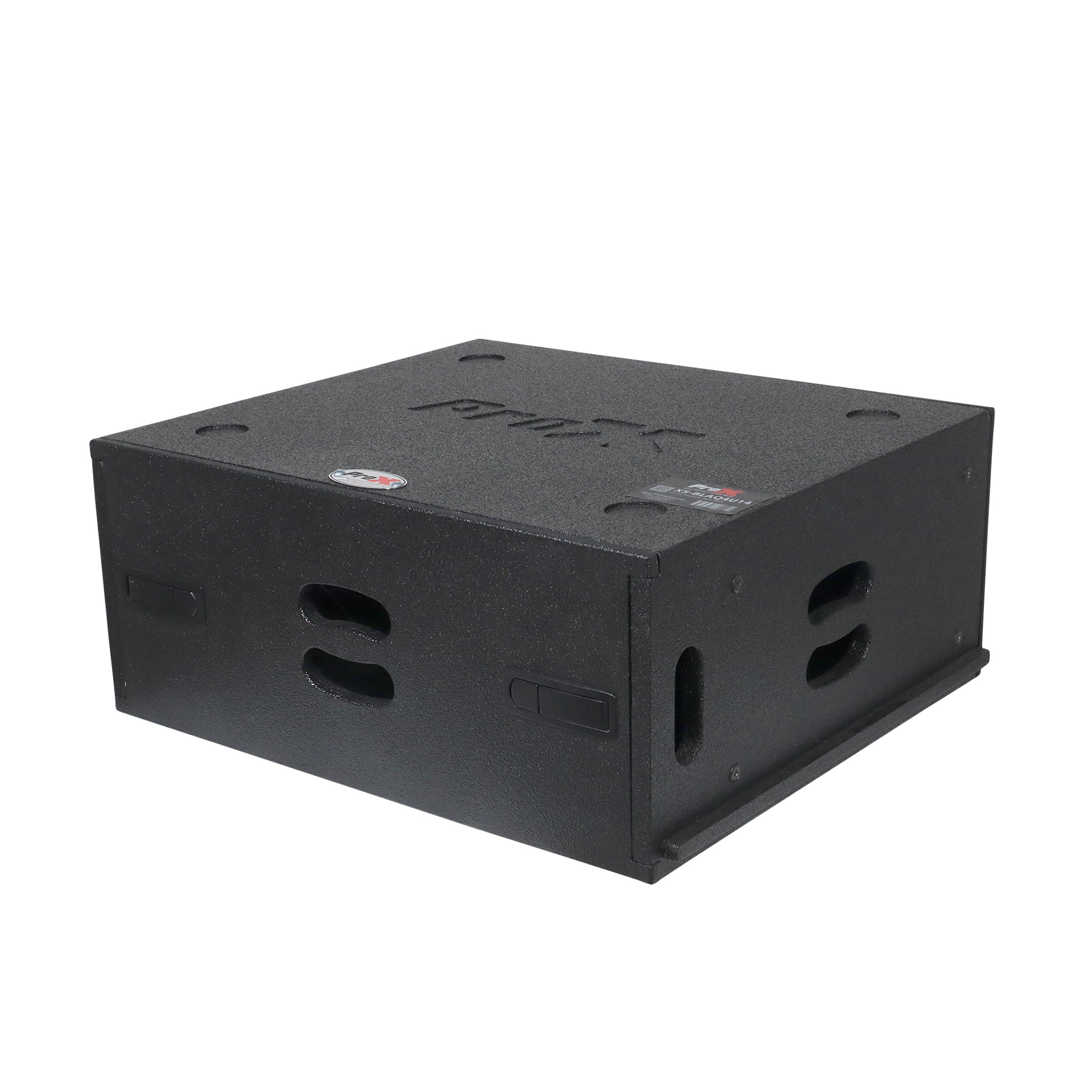 ProX 4U Rack Case 14" Deep Vertical Amp Rack Polyurea Coated BLAQ Series