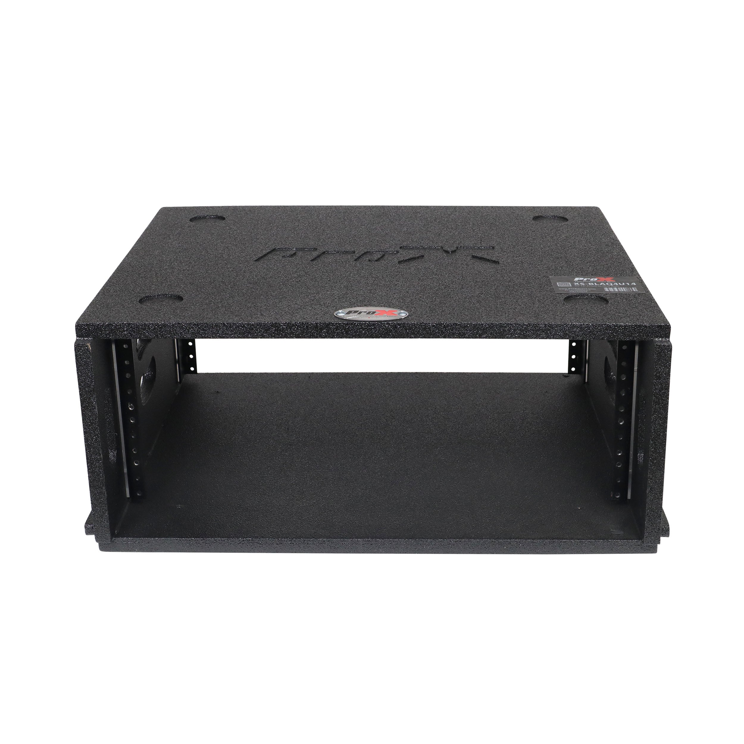 ProX 4U Rack Case 14" Deep Vertical Amp Rack Polyurea Coated BLAQ Series