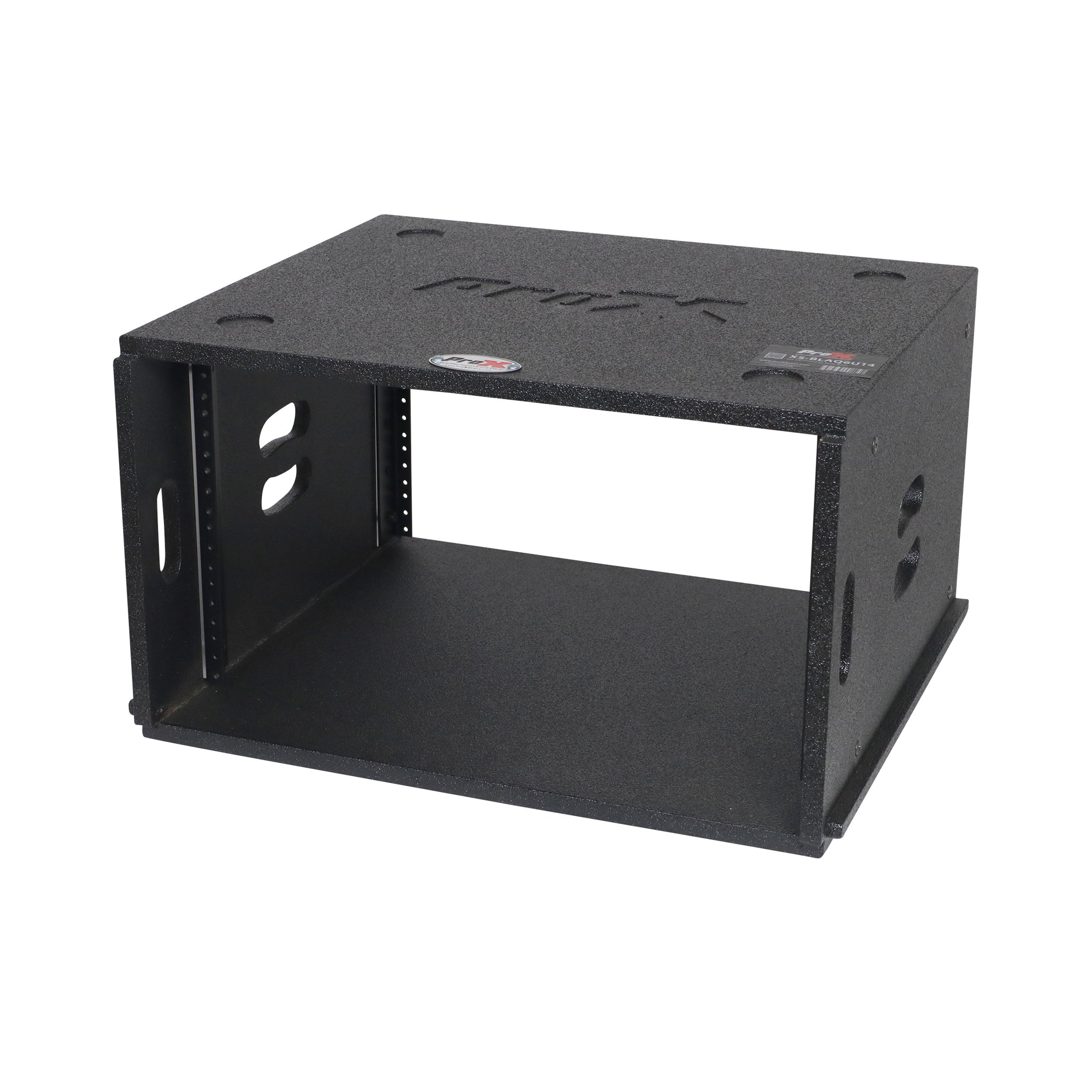 ProX 6U Rack Case 14" Deep Vertical Amp Rack Polyurea Coated BLAQ Series