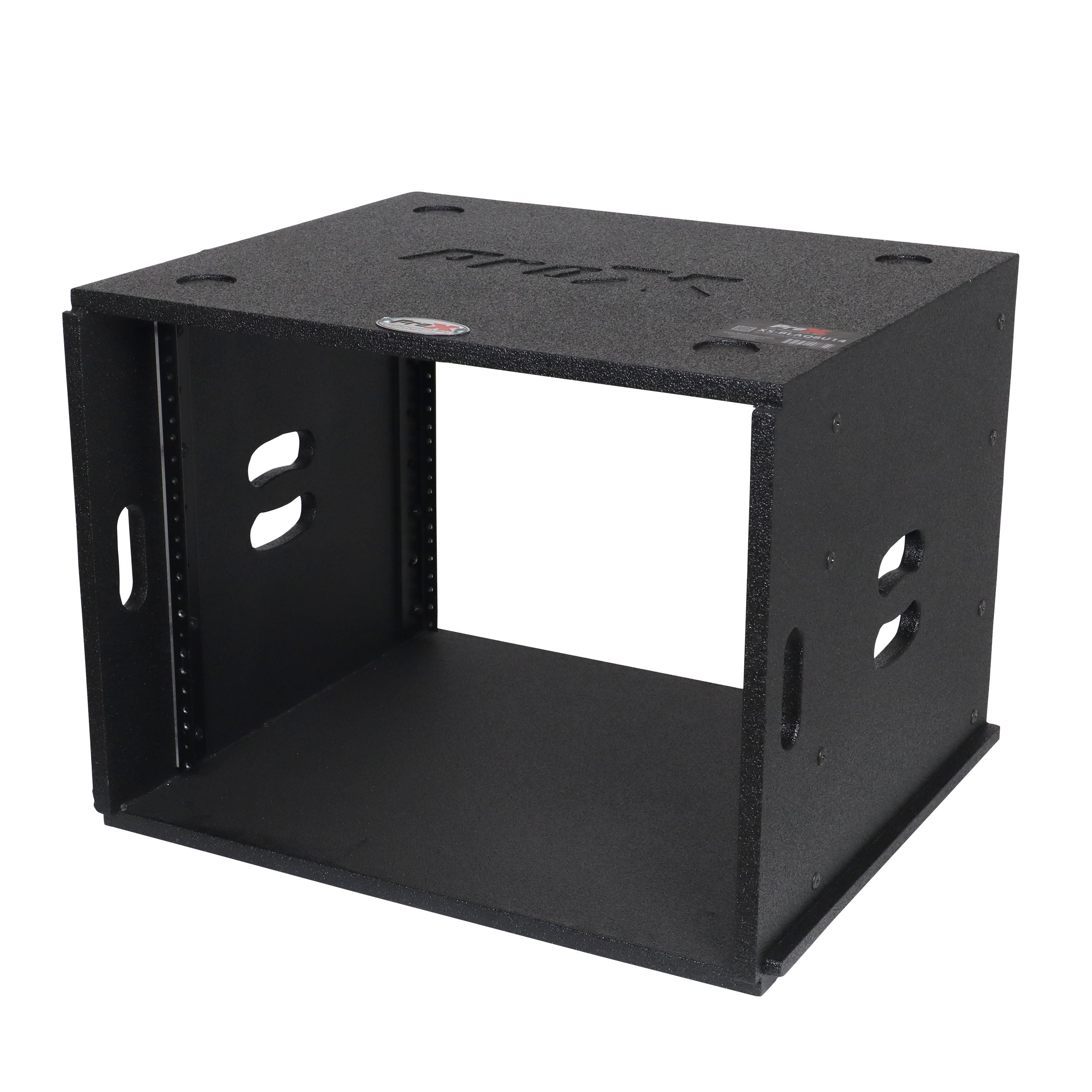 ProX 8U Rack Case 14" Deep Vertical Amp Rack Polyurea Coated BLAQ Series