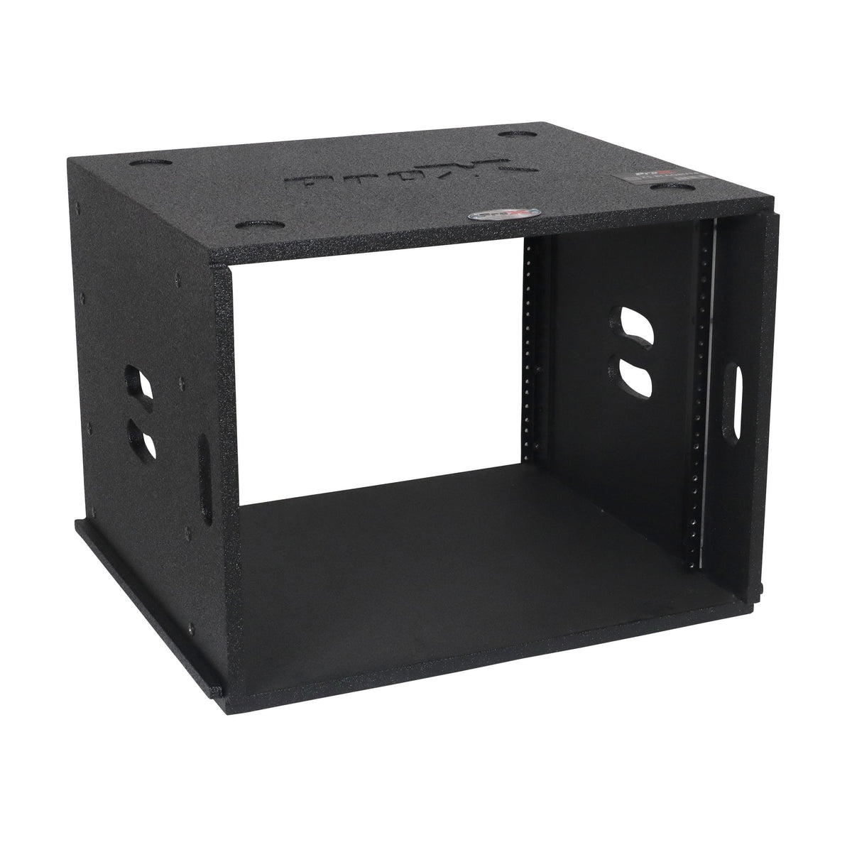 ProX 8U Rack Case 14" Deep Vertical Amp Rack Polyurea Coated BLAQ Series.