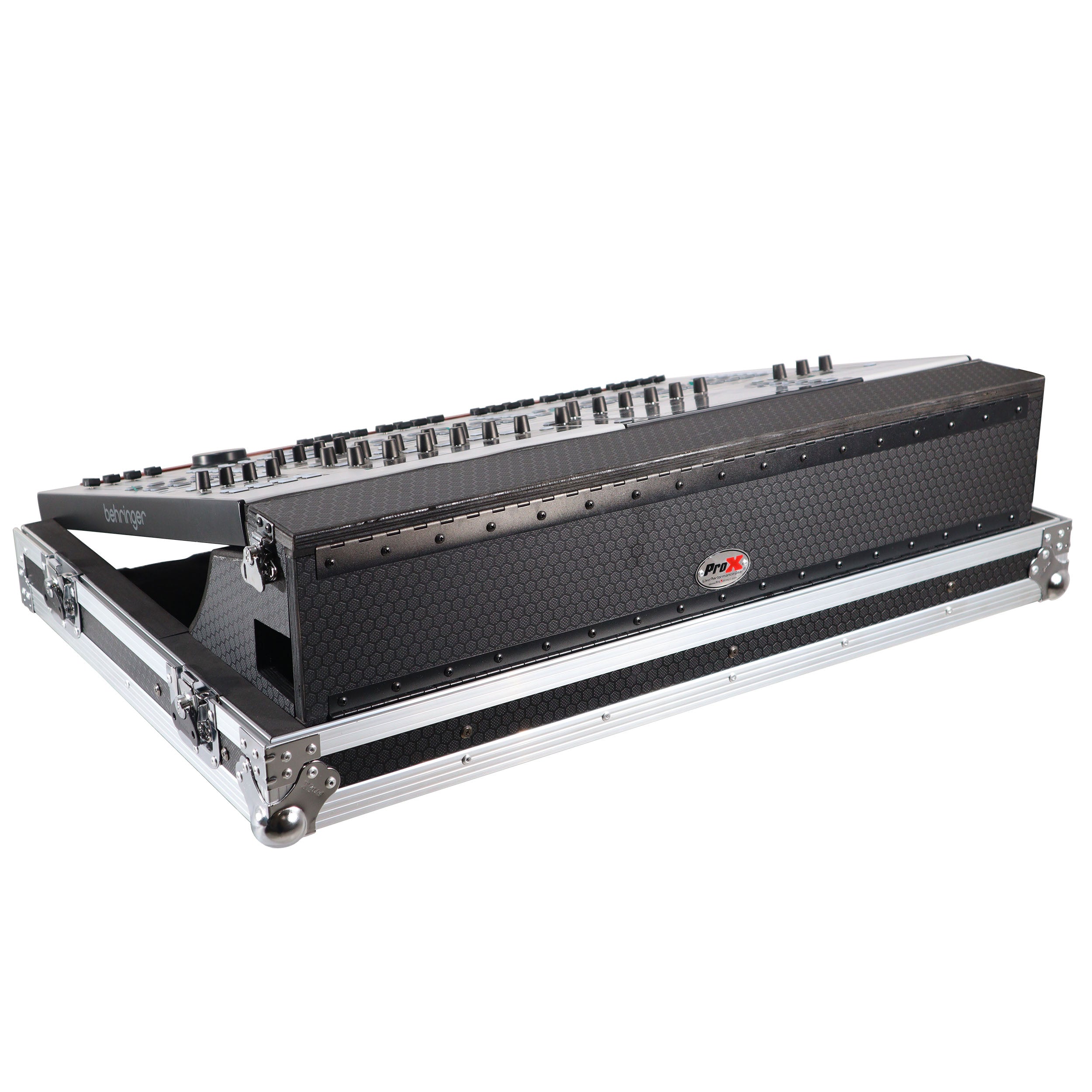 ProX ATA Digital Audio Mixer Flight Case for Behringer WING Console with Doghouse compartment and Caster wheels