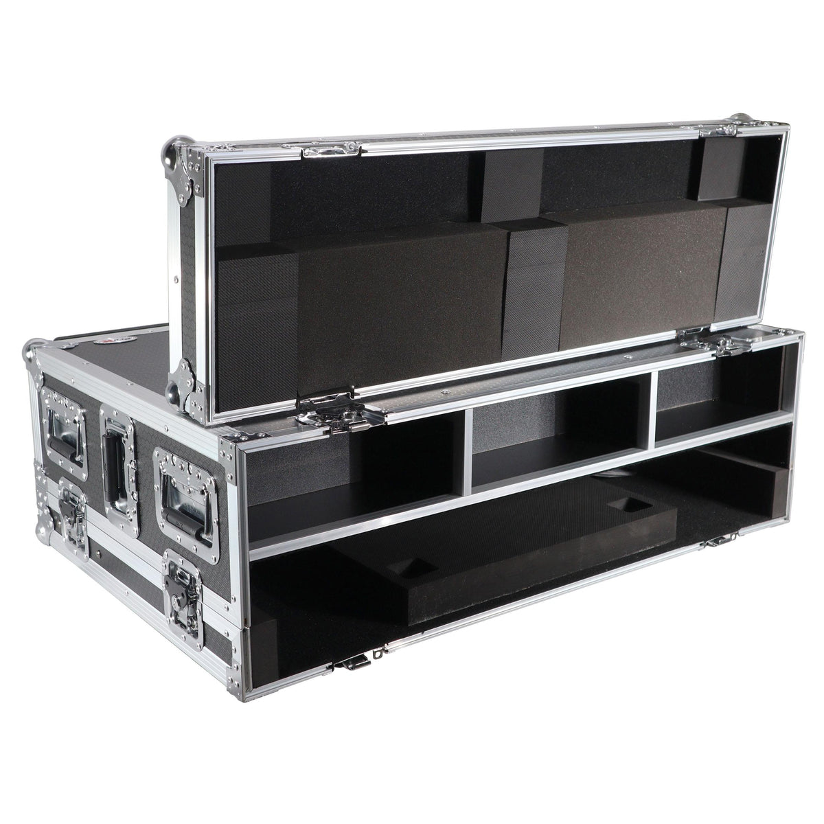 ProX ATA Digital Audio Mixer Flight Case for Behringer WING Console with Doghouse compartment and Caster wheels.