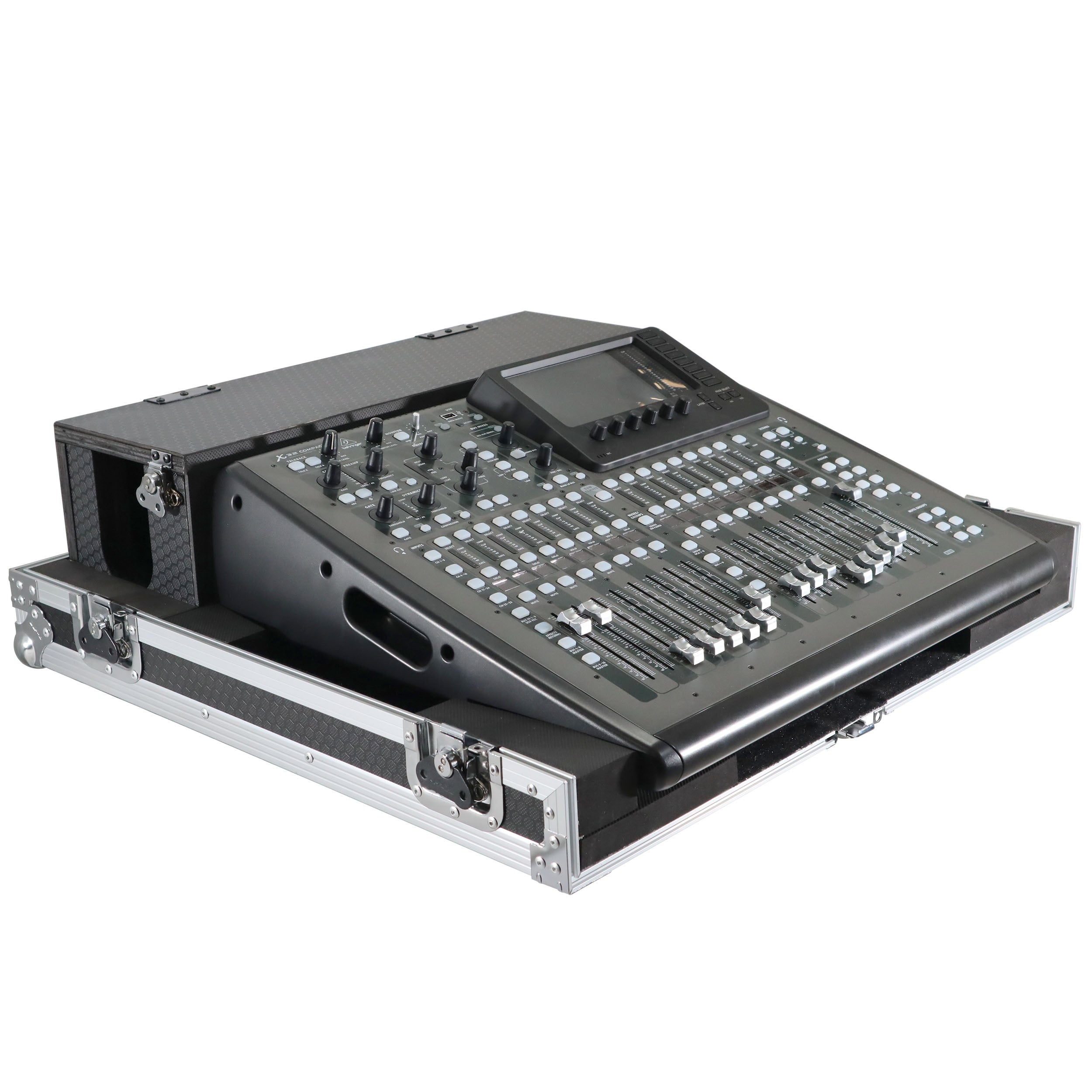 ProX ATA Digital Audio Mixer Flight Case for Behringer X32 Compact Console with Doghouse compartment and Caster wheels
