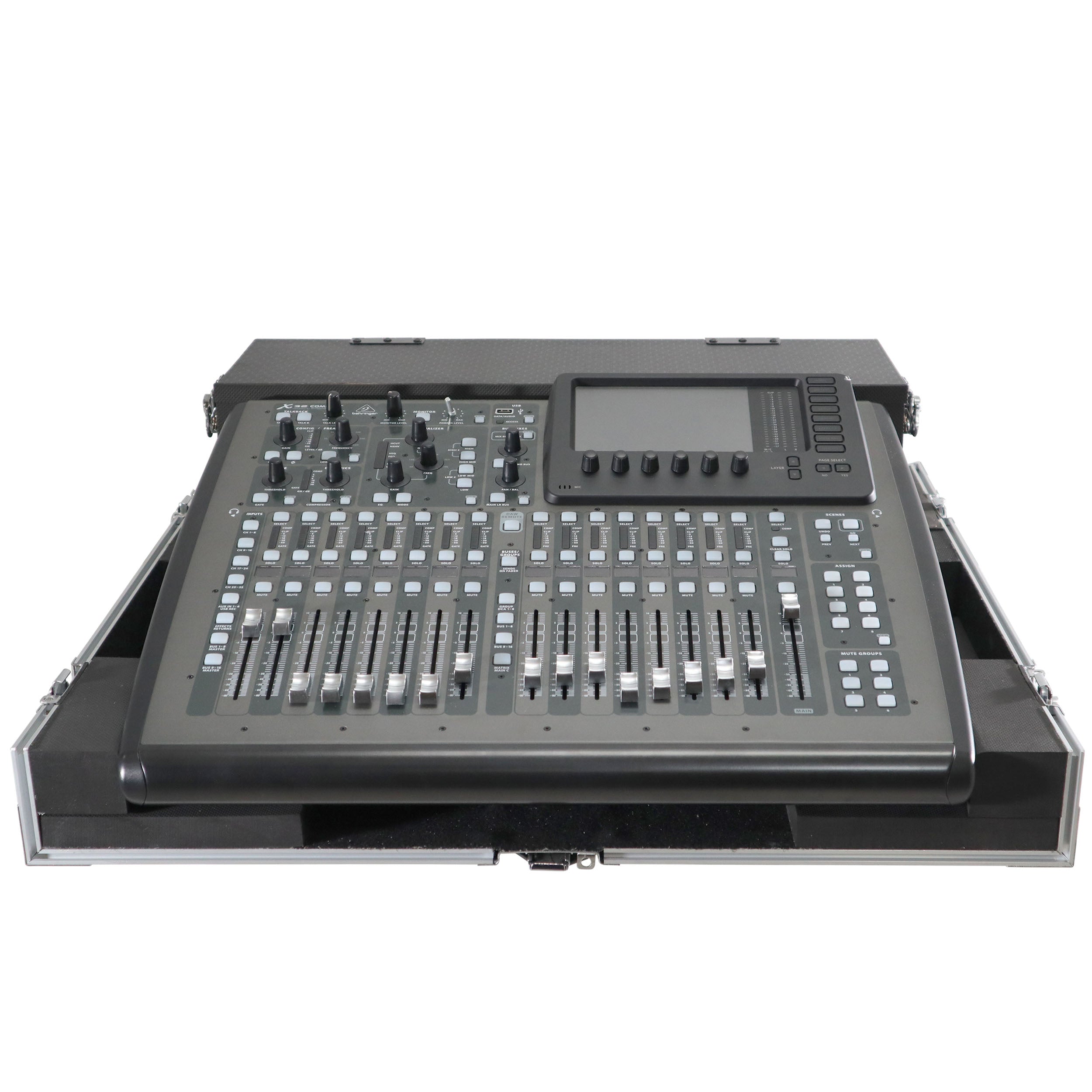 ProX ATA Digital Audio Mixer Flight Case for Behringer X32 Compact Console with Doghouse compartment and Caster wheels