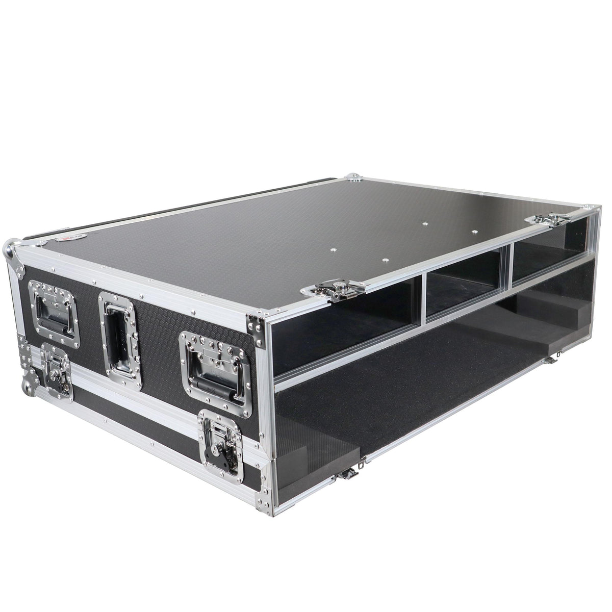 ProX ATA Digital Audio Mixer Flight Case for Behringer X32 Console with Doghouse compartment and Caster wheels.