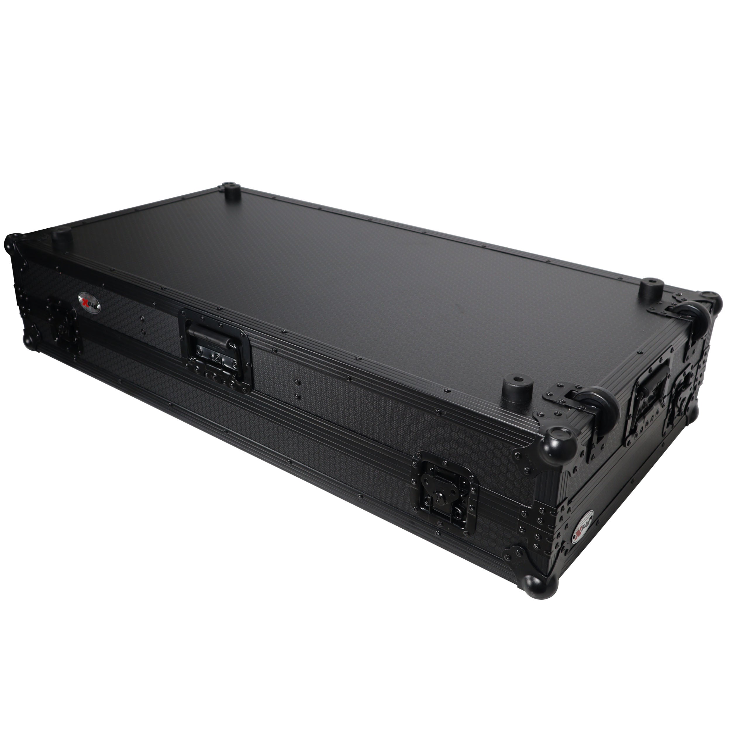 ProX DJ Coffin Case for Pioneer 2X CDJ-3000 CD and DJM-900NXS2 Mixer W/Wheels & Laptop Shelf (Black on Black)